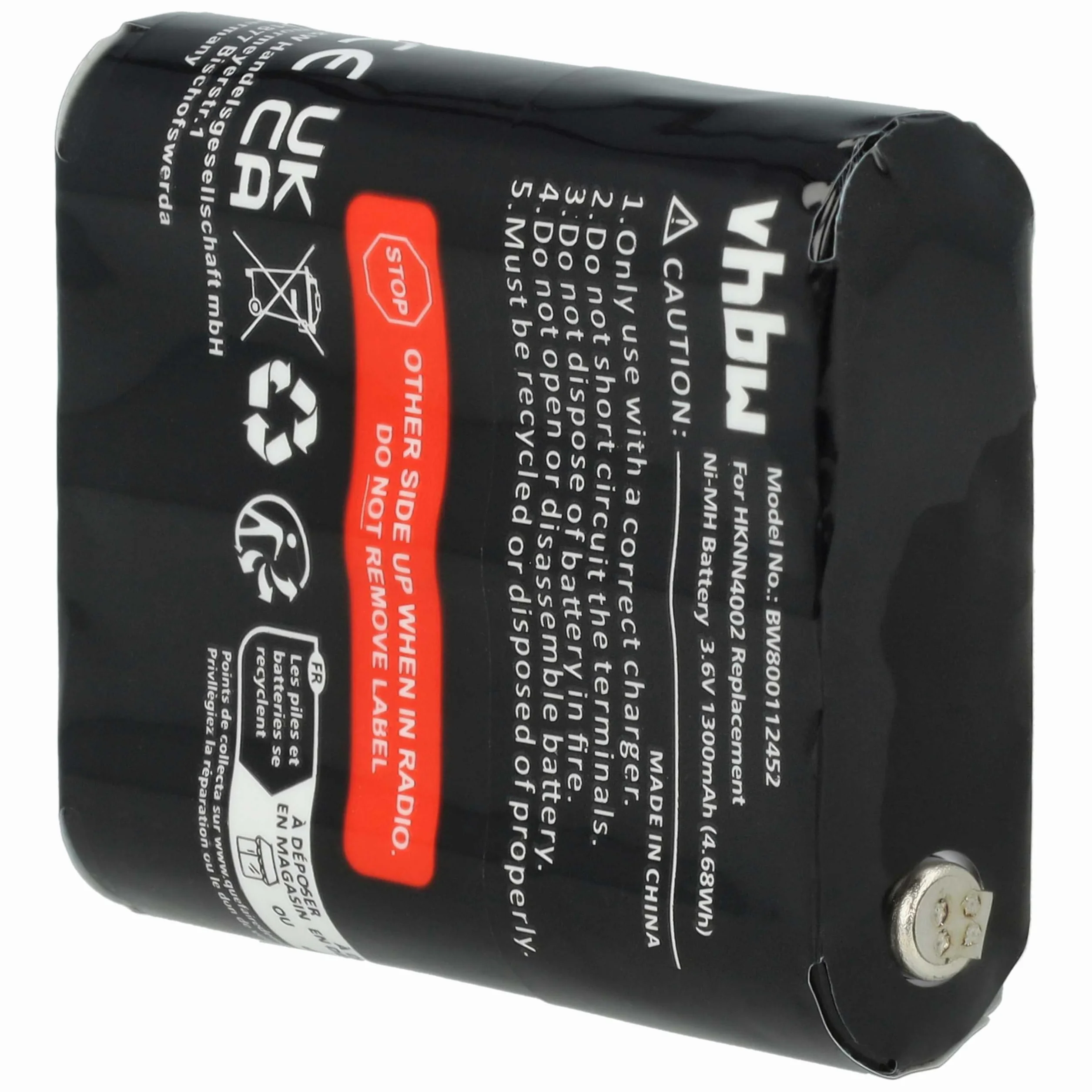 vhbw Bateria kompatybilna z Motorola Talkabout T5412, T5422, T5532, T5622 krótkofalówka, Walkie Talkie (1300 mAh, 3,6 V, NiMH)