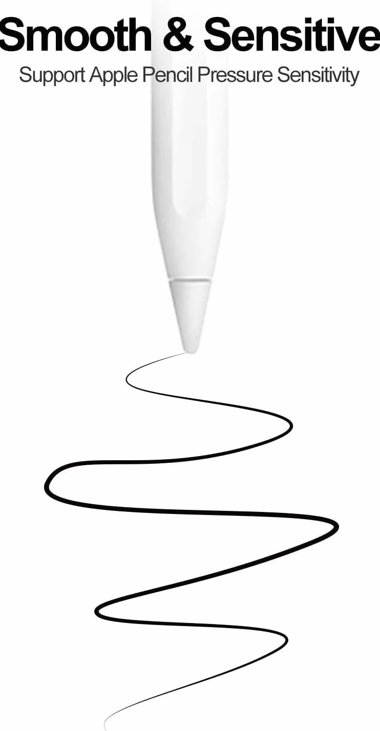 Silikonowe nakładki na stalówki do Apple Pencil 1/2, antypoślizgowe, 8 sztuk
