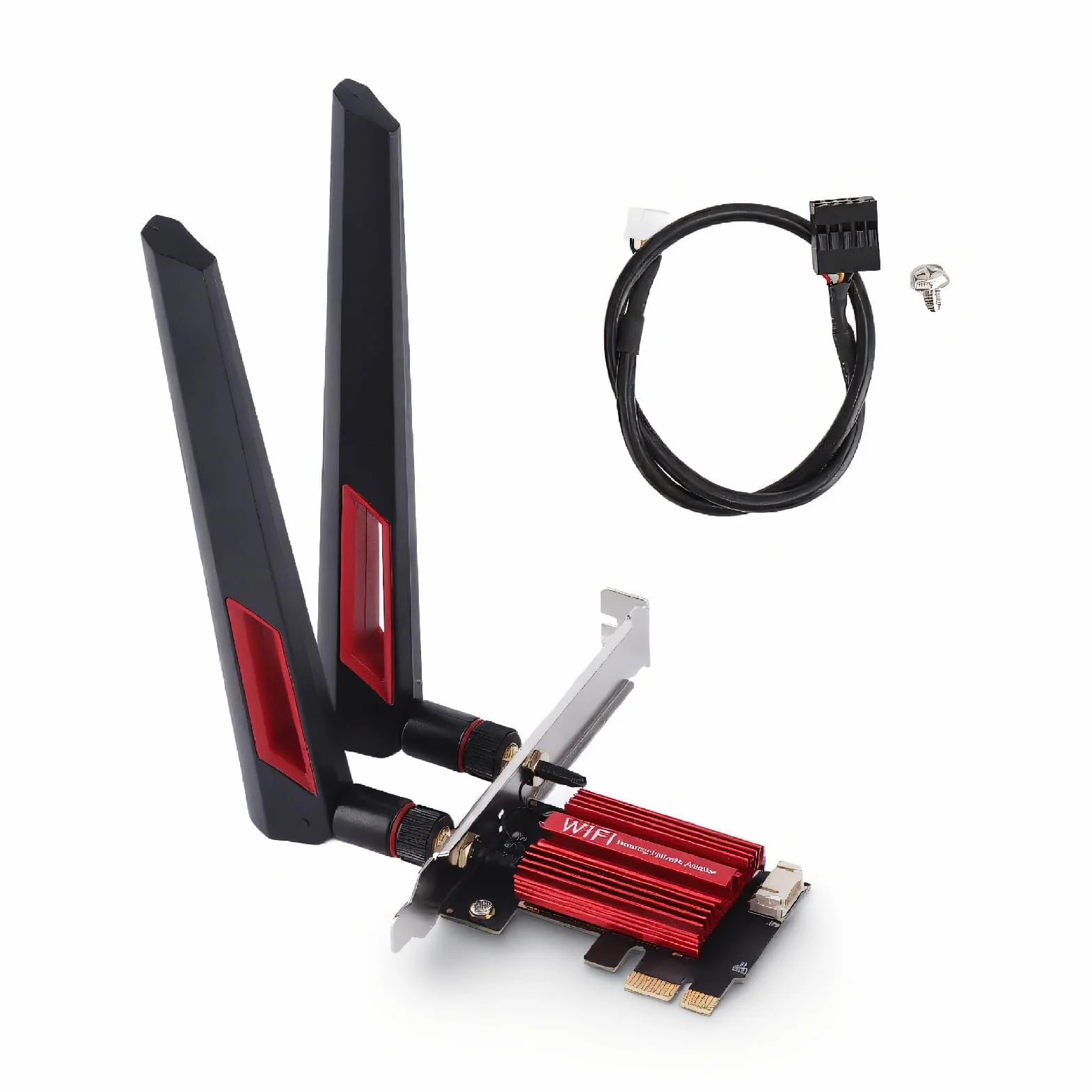 7260AC WiFi 6 PCIE karta WiFi do komputera stacjonarnego, karta Pro PCIE WiFi, 1200 Mb/s 2,4 G 5G dwupasmowa karta sieciowa BT4.0 PCIE z 2 wzmocnieniem 10dBi dla 7 8 10 11