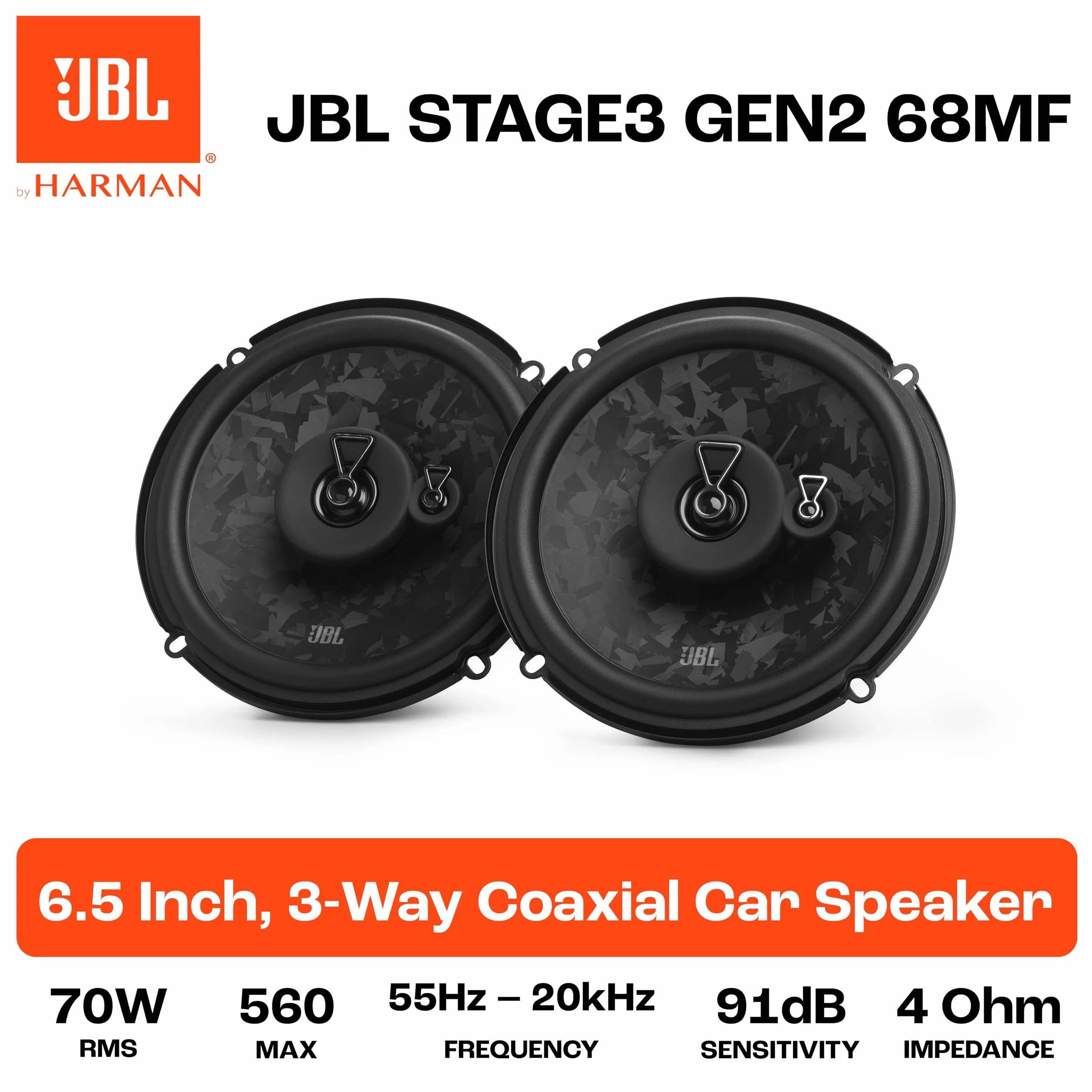 JBL STAGE3 GEN2 68MF zestaw głośników pełnozakresowych 16.5 cm