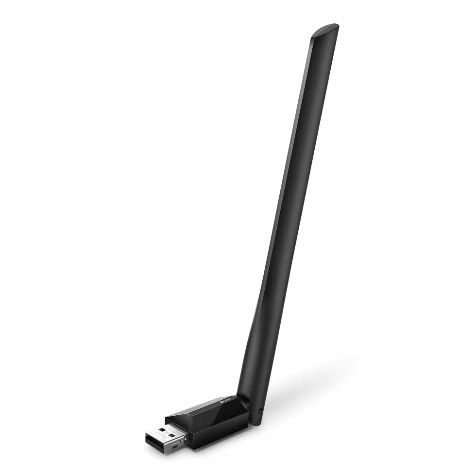 TP-Link Archer T2U Plus – Adapter WiFi USB, Podwójne Pasmo AC600, 2,4 GHz 150 Mb/s + 5 GHz 433 Mb/s, Szyfrowanie WPA3, kompatybilny z Windows 10/8.1/8/7/XP i Mac OS X)