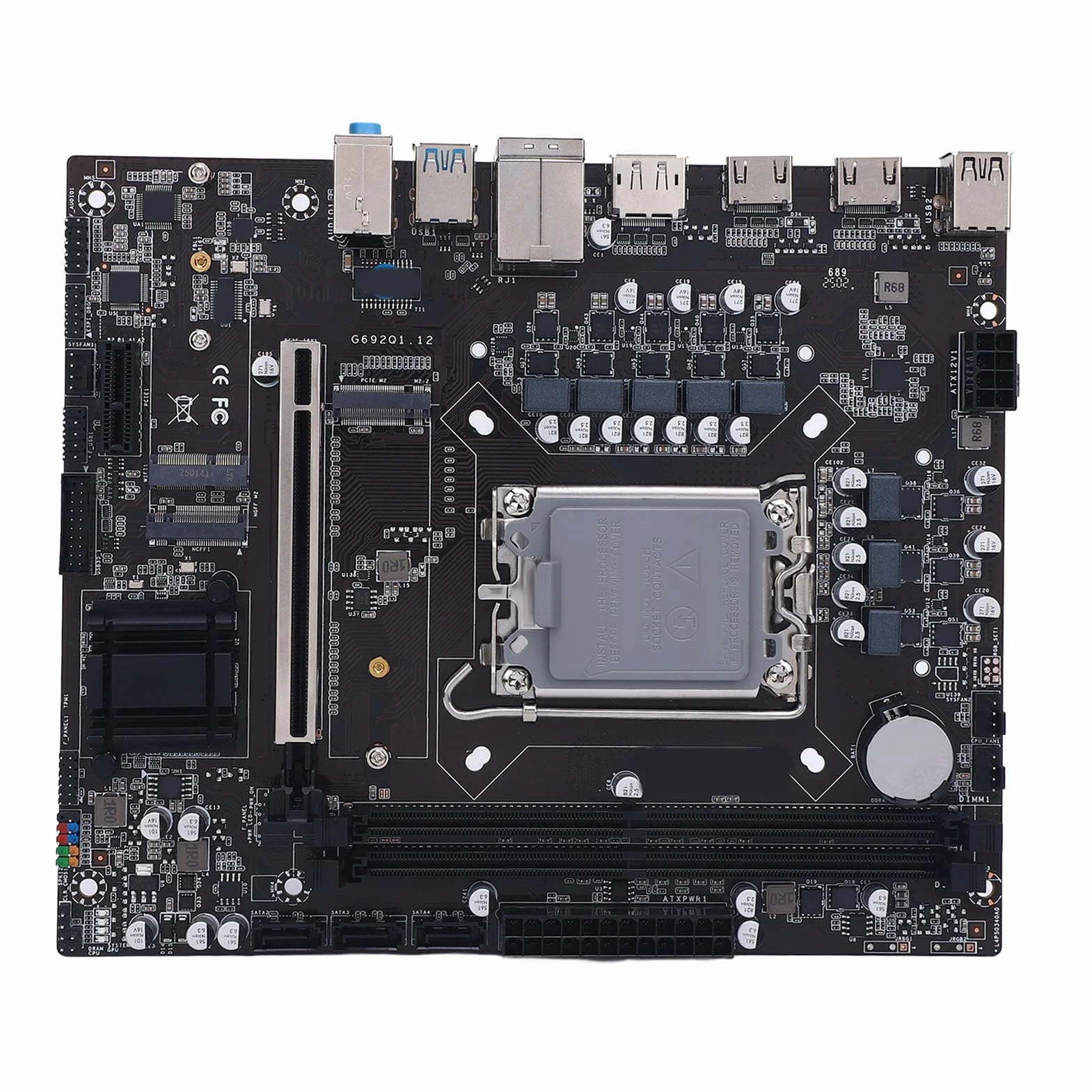 H610 M ATX Computer Mainboard, Obsługa Generacji 12/13./14. dla Core I3/I5/I7/I9, Płyta Główna DDR4 Gaming LGA 1700, Płyta Główna Gier z DP HDMI, NVME M.2, 3*SATA 3.0