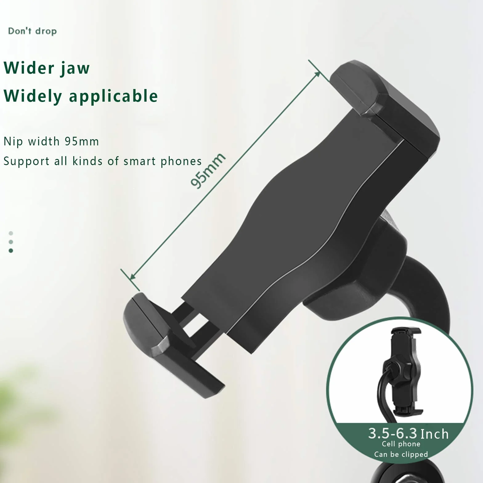 Uchwyt na telefon 360 regulowany stojak wysuwany super stabilny ze światłem wypełniającym, nadaje się do telefonu komórkowego na żywo transmisji lub robienia zdjęć dla iPhone'a i Androida, zwykły