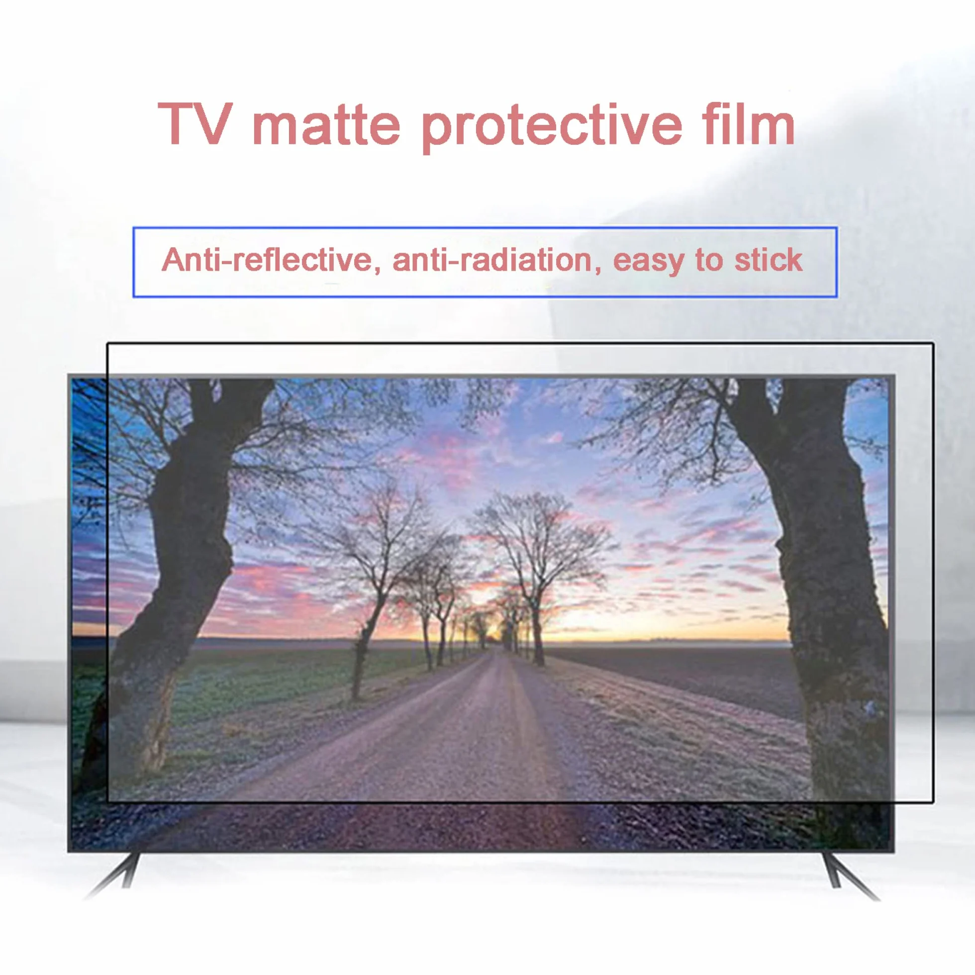 Osłona ekranu Smart TV, Folia ochronna na ekran telewizora 32-75 cali Filtr matowy uniwersalny(50in 1095x616mm)