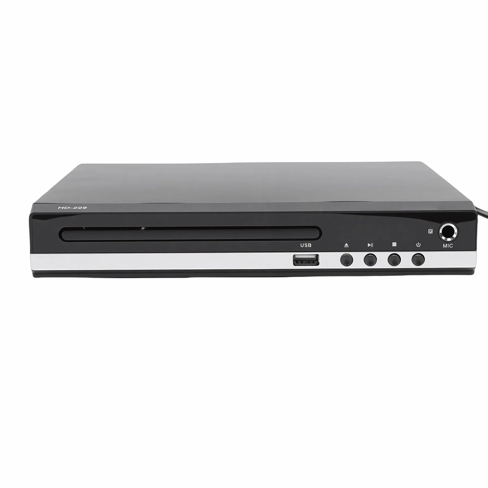 Cocoarm Odtwarzacz DVD, Odtwarzacz CD HD 1080P z Wyjściem, Odtwarzanie We Wszystkich Regionach Przez USB i Wejście Mikrofonowe 6,5 Mm, Kompaktowy Telewizor DVD z ABS dla Domowego Zestawu Stereo i