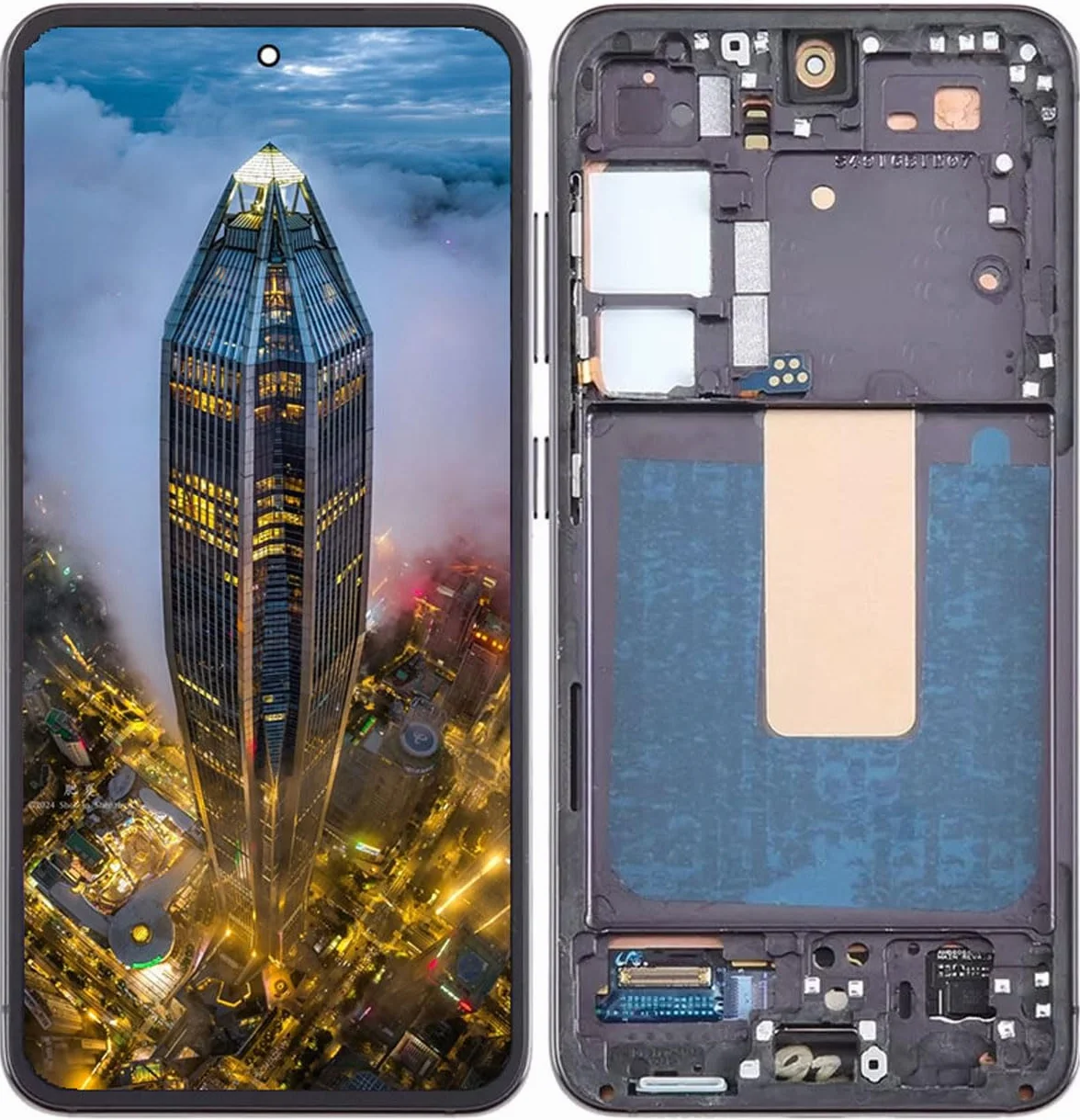 (bez odcisków palców) zestaw wyświetlacza LCD do Samsung Galaxy S23 SM-S911B/DS, S911B, S911U, S911U1, S911W, S911N, S9110, S911E (czarny)