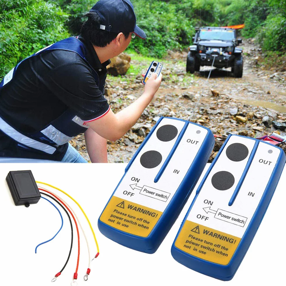 Shkalacar 12 V bezprzewodowy pilot zdalnego sterowania wciągarka do 50 stóp do Jeep ATV SUV