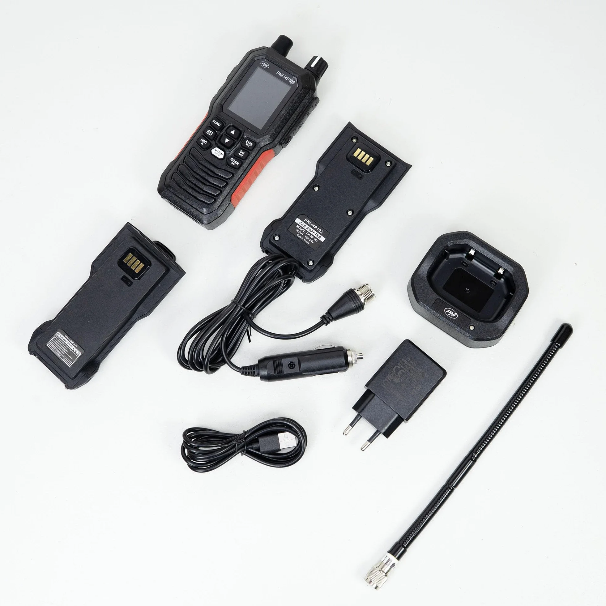 Przenośna stacja radiowa CB PNI Escort HP 102 multistandard, 4 W, 12 V-24 V, AM-FM, NRC, Dual Watch, Roger Beep, ASQ SQ regulowany, VOX