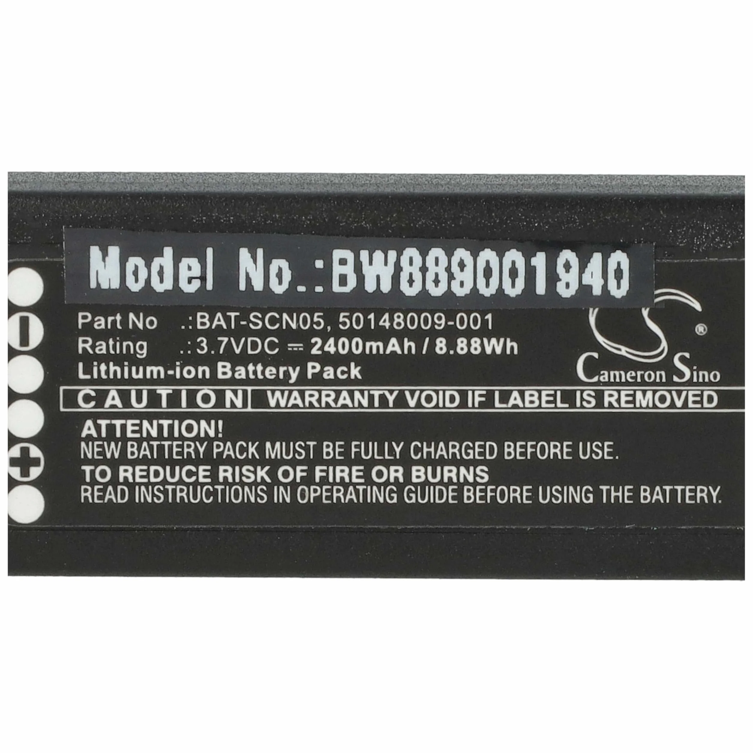 vhbw 2 x akumulator zastępuje Honeywell 50148009-001 BAT-SCN05 do czytnika kodów kreskowych, POS (2400 mAh, 3,7 V, litowo-jonowy)