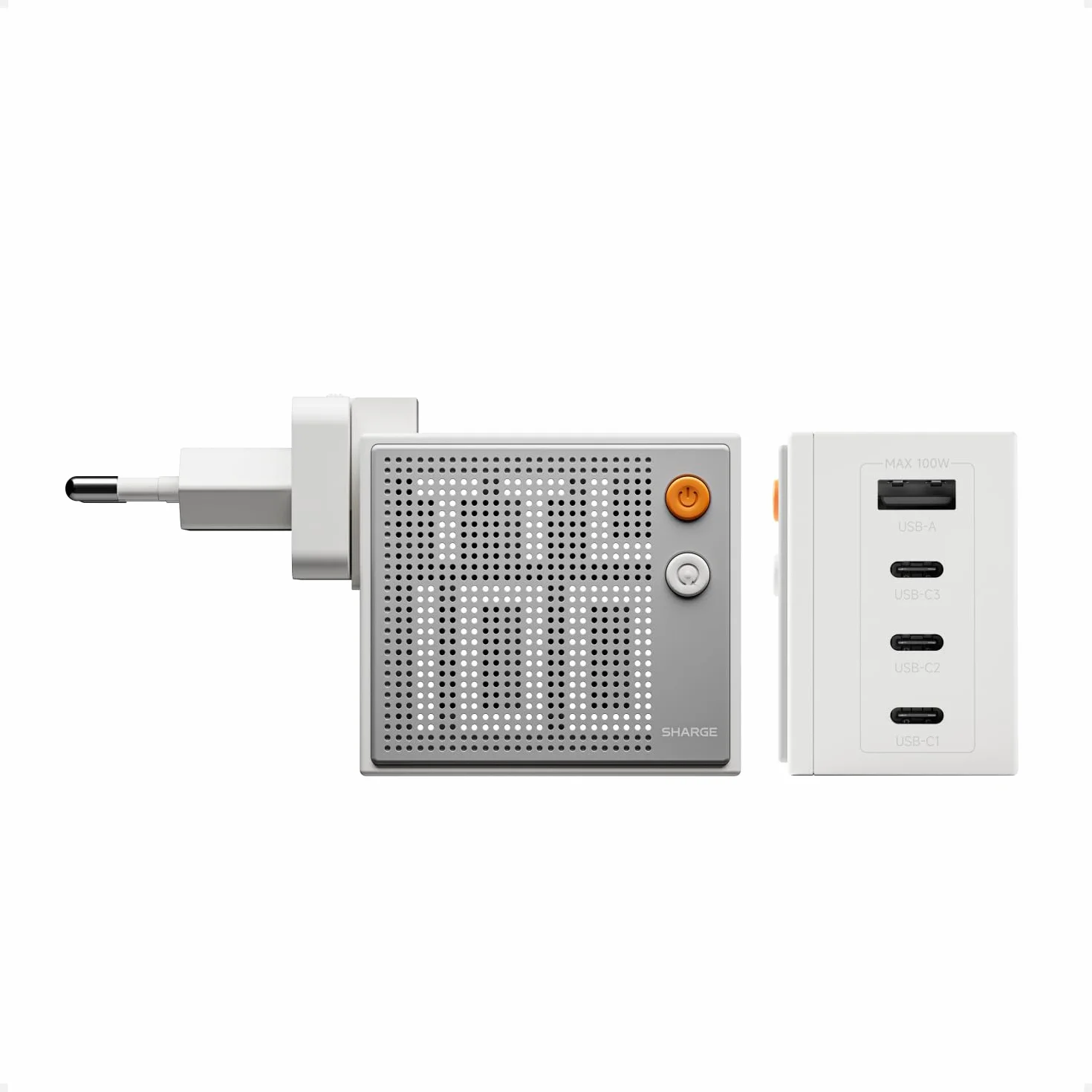 Sharge Pixel 100W White 4 Portowa GaN Ładowarka USB-C USB-A PD QC Technologia GaN