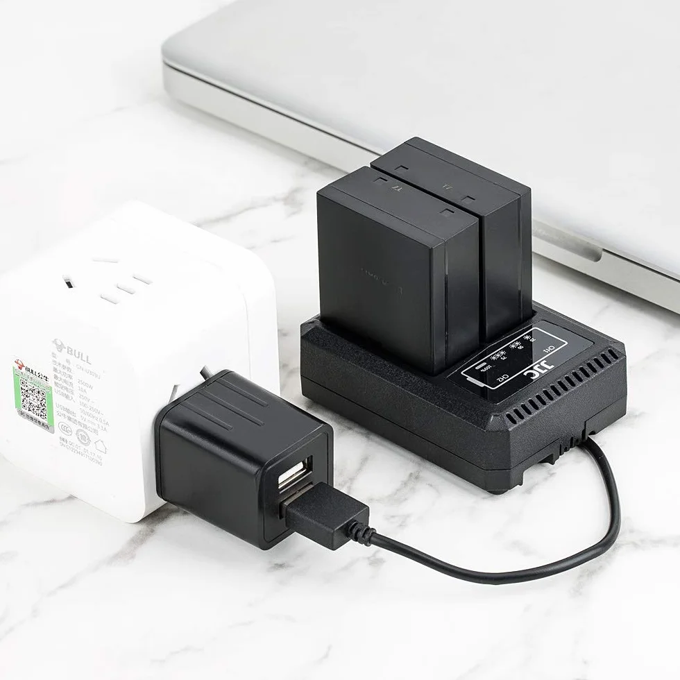 JJC Podwójna ładowarka USB do Olympus OM-D E-M1X, E-M1 Mark II, E-M1 Mark III itp. Kamery do baterii Olympus BLH-1