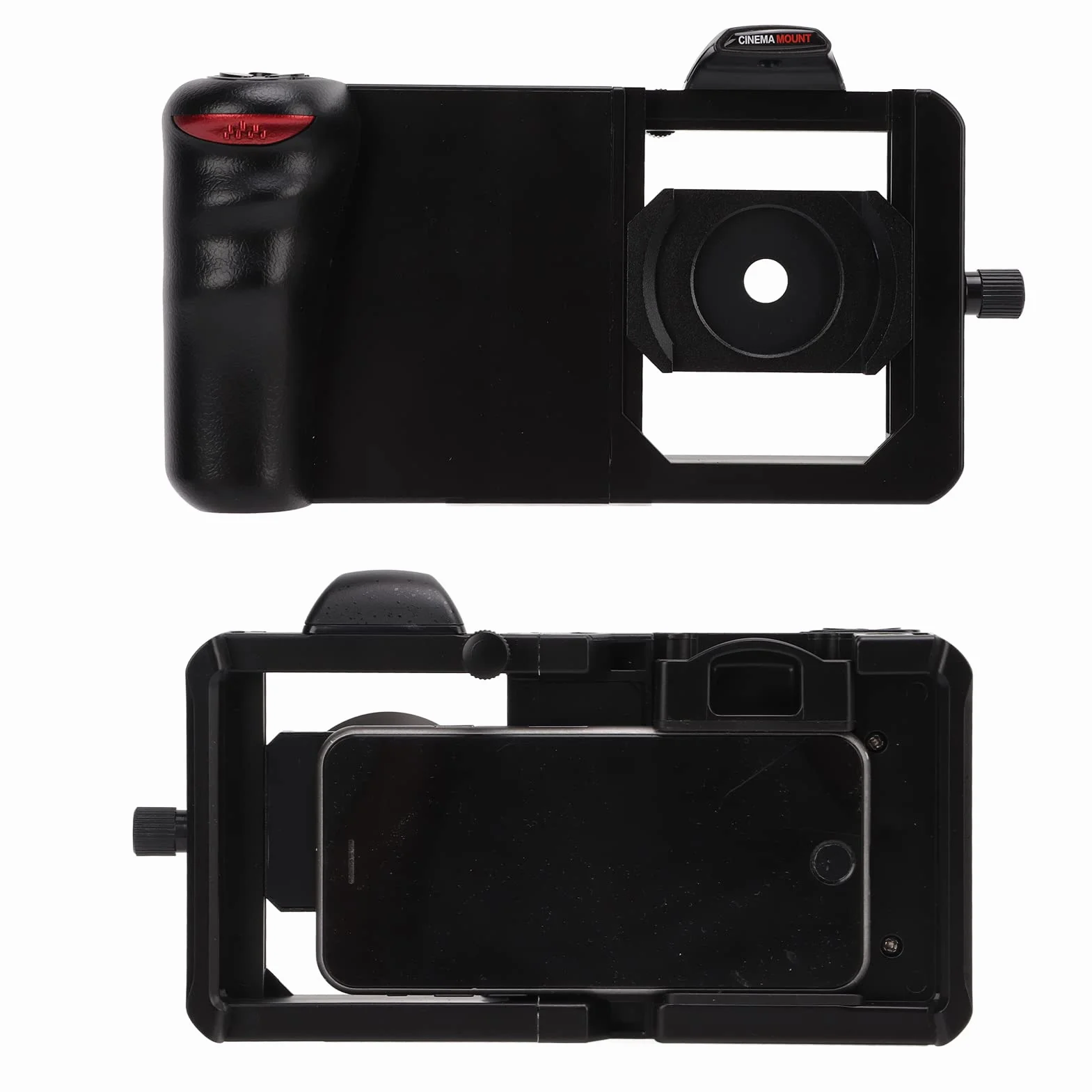 Ręczny Stabilizator Telefonu, Zestaw do Telefonu Wideo Ergonomiczna Konstrukcja Inkrustowany Uchwyt Podkładka Antypoślizgowa z Szerokokątnym Obiektywem Makro 2 w 1 do Fotografowania