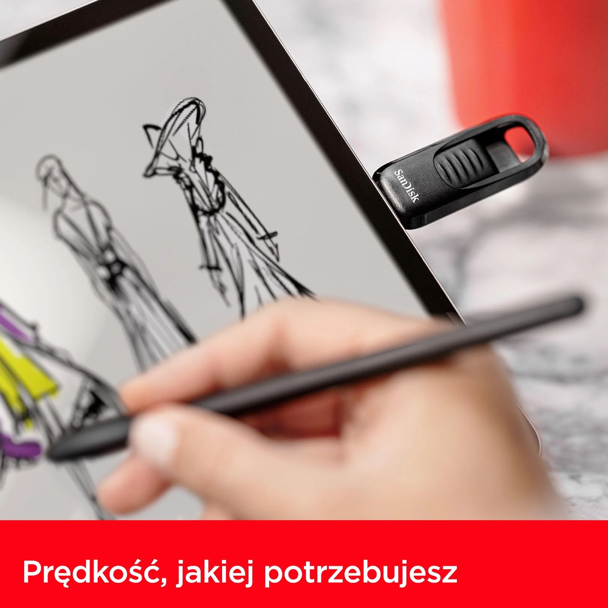 SanDisk Ultra Slider Pamięć Flash USB Typu C 512 GB, Duża Wydajność, Prędkość Odczytu Do 400 MB/s, USB 3.2 Gen 1, Chowane Złącze, Brelok, Czarny