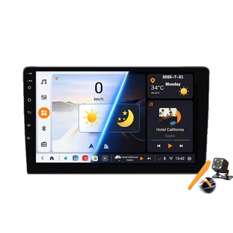 M6 pro3, Android 15.0 Stereo zamiennik dla Transit Custom 2002-2021 Radio samochodowe Nawigacja GPS 9-calowy przenośny odtwarzacz multimedialny DVD Odbiornik FM BT z Android Auto CarPl