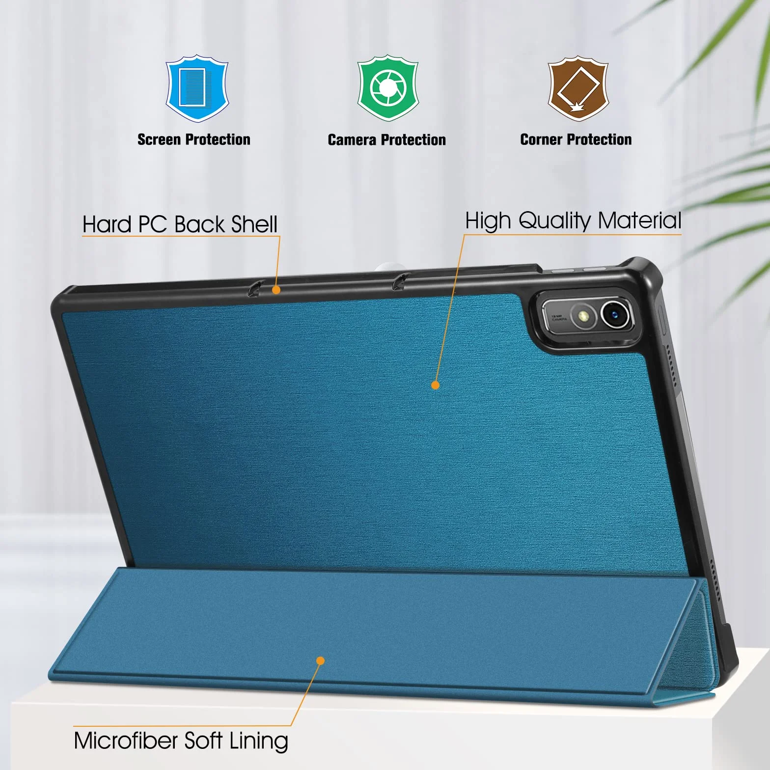 FINTIE Etui kompatybilne z Lenovo Tab P11 (2. generacji) 11,5" TB350FU/TB350XU 2022, Tablet, cienka lekka obudowa ochronna z funkcją automatycznego budzenia/snu, ciemnoniebieski