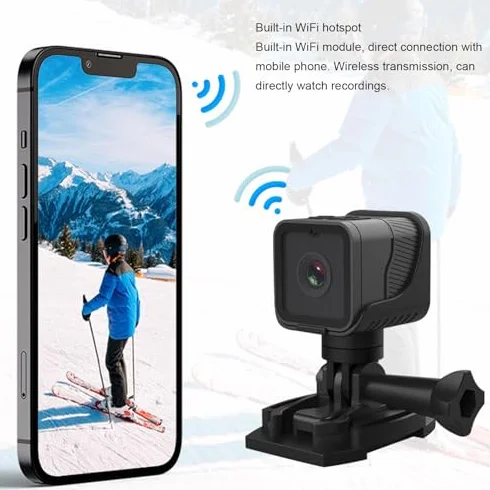 Kamera Rowerowa na kierownicę, Rowerowa Kamera Wideo 1080P z Zabezpieczeniem Przed Wstrząsami, Kamera Sportowa o Szerokim Kącie Widzenia 120°,Kamera Sportowa, Wodoodporna Kamera