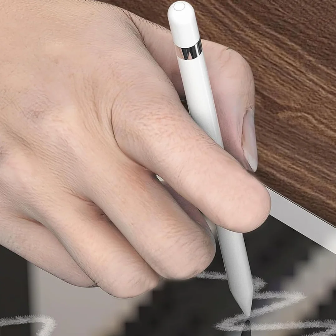 WeddHuis 4 szt. Końcówki do Apple Pencil, Magnetyczna osłona iPencil, adapter do ładowania, silikonowe etui ochronne, silikonowy uchwyt na długopis, nasadka na nadgarstek, (biały)