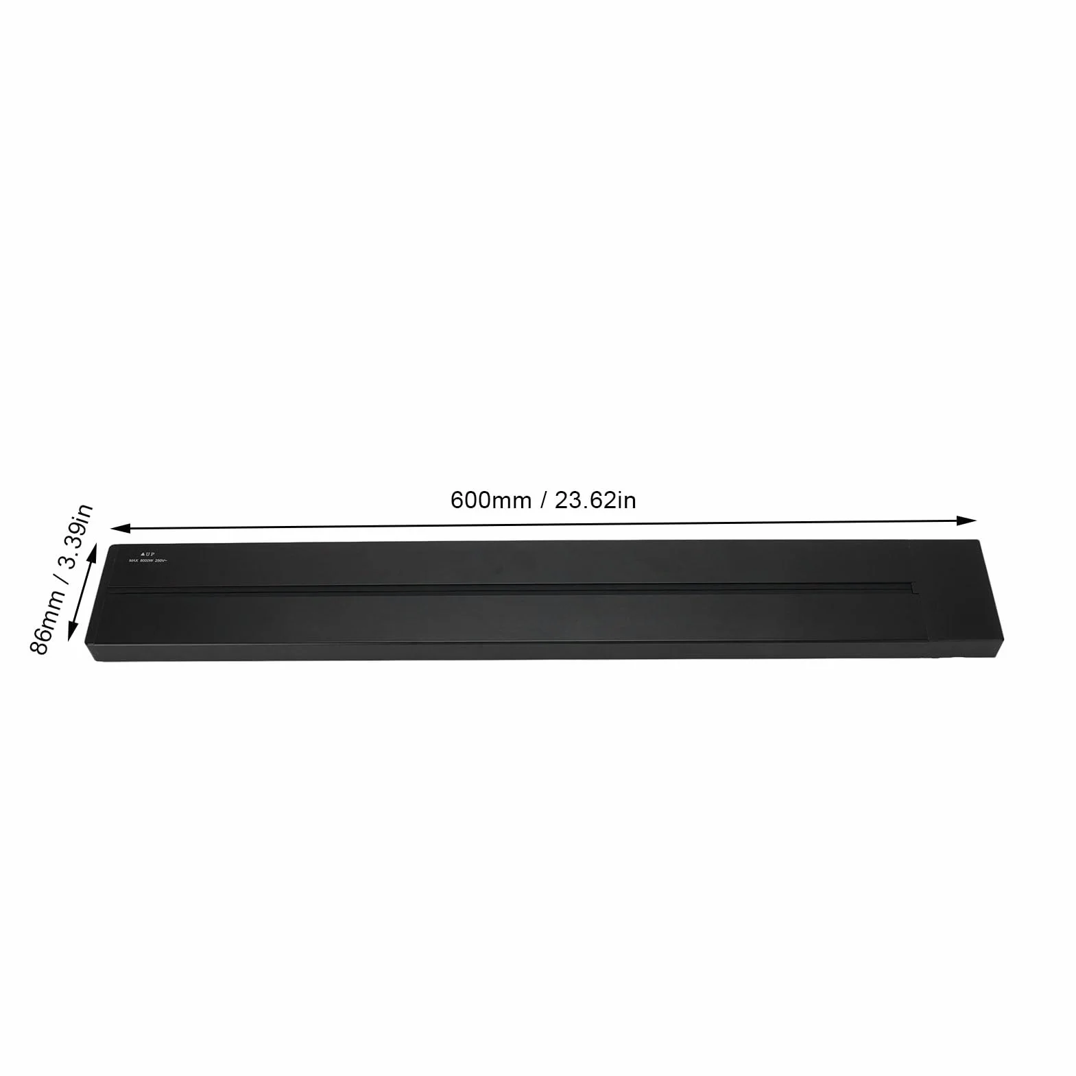 Generic Nowoczesna Listwa Zasilająca ze Stopu Aluminium do Montażu na ścianie Szyna Gniazdowa 8000 W do Domu Biurowego, Wodoodporna Listwa Zasilająca IP20 o Dużej Mocy (2 gniazda uniwersalne 13A