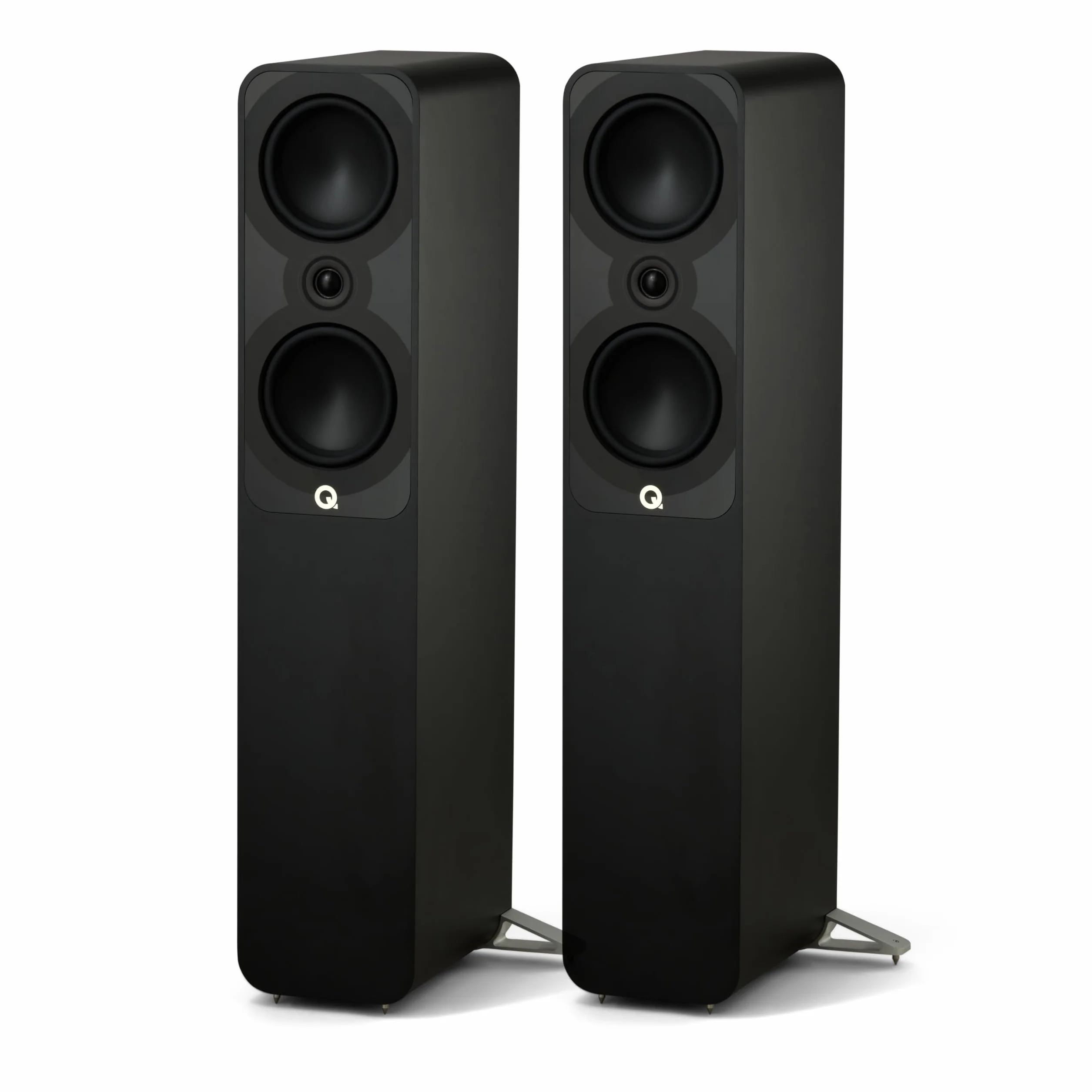 Q Acoustics Głośniki podłogowe 5050 – satynowa czarna para | Wielokrotnie nagradzane dziedzictwo Audio 40, konstrukcja o bardzo niskim jitterze zapewnia dźwięk o wysokiej wierności