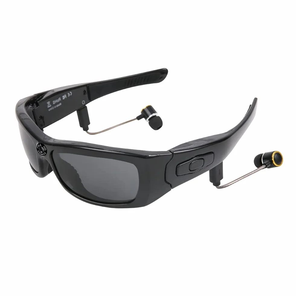 Okulary do Aparatu Full HD 1080p, Zdjęcia i Wideo, Okulary do Noszenia Bluetooth, Okulary do Spolaryzowanych Okularów Mini Kamera Wideo dla Mężczyzny i Kobiety, Okulary Sportowe