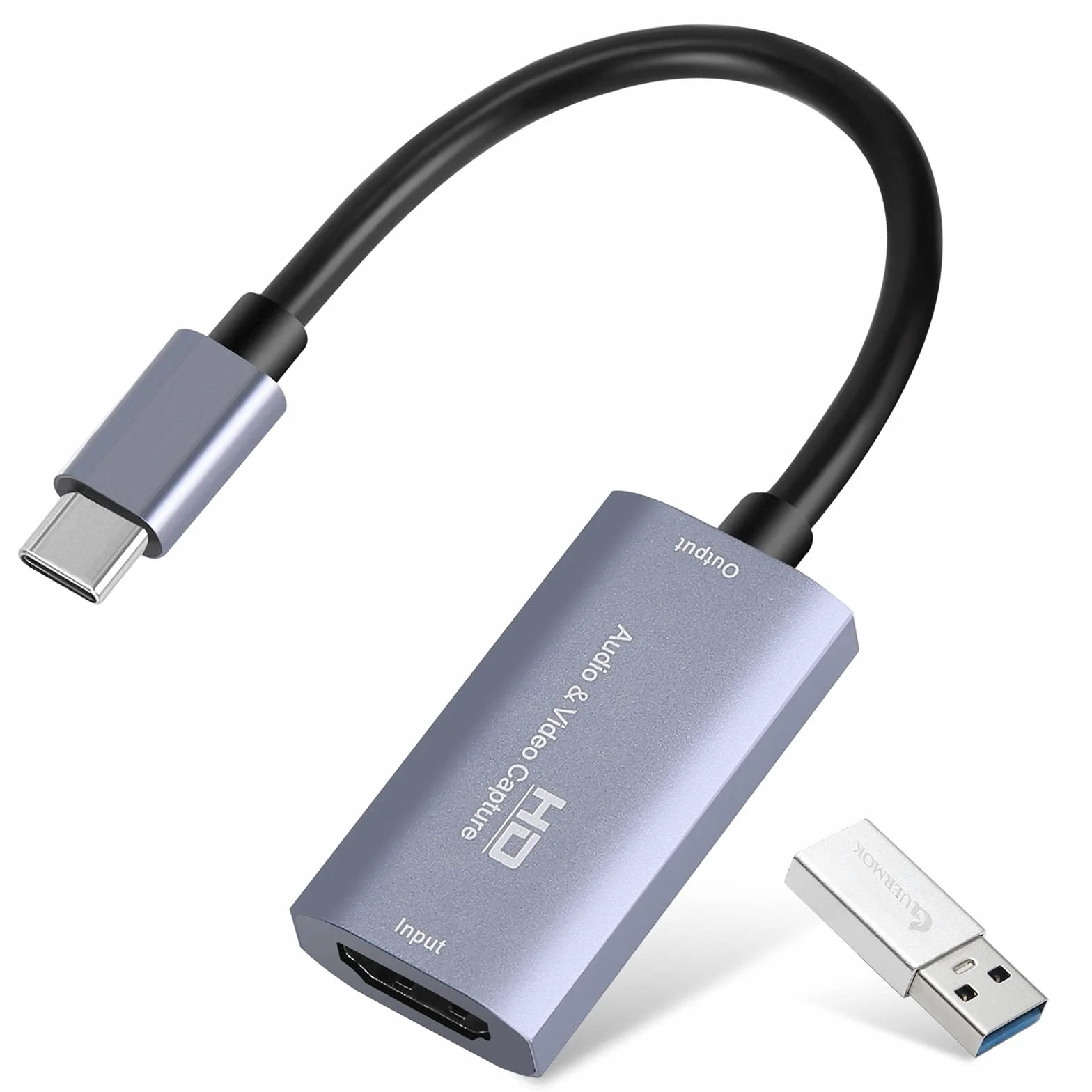 Guermok, Karta przechwytująca HDMI, 2K30FPS / 1080P60FPS, USB3.0, streaming | Streaming, nagrywanie i granie z niskim opóźnieniem, Obsługuje konsole przenośne, Plug & Play bez sterowników, konsole domowe