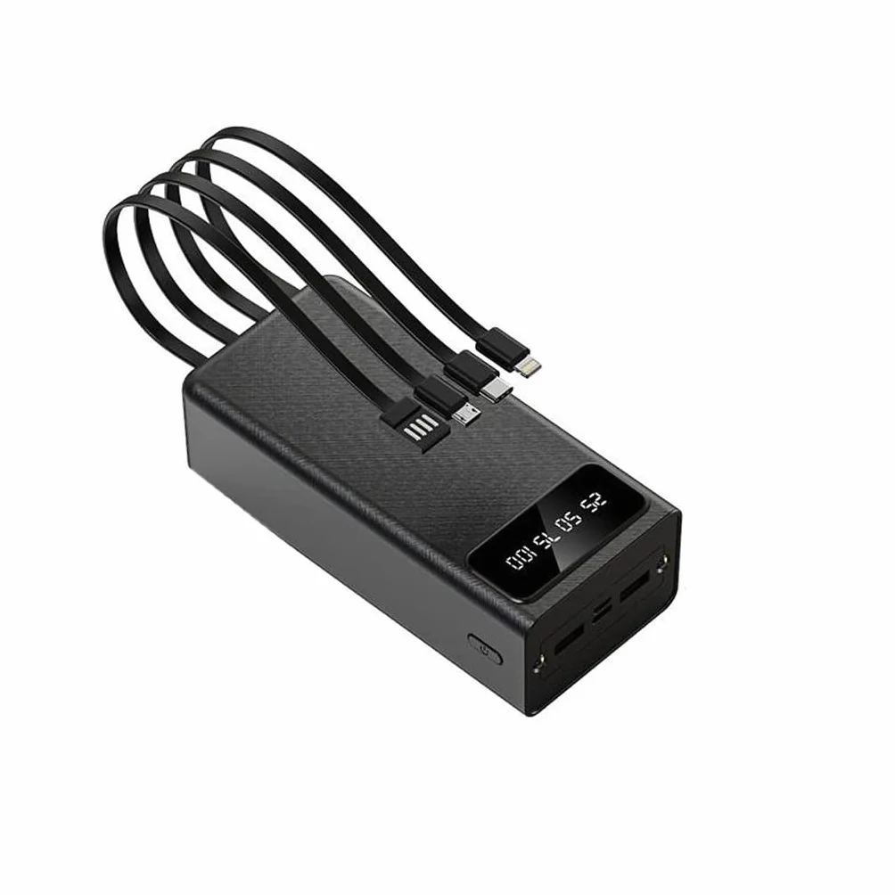 JJJ Samodzielny powerbank o super dużej pojemności 30 000 mAh przenośny przenośny kreatywny zasilacz Power Bank (Kolor: czarny, Rozmiar: 10 000 mAh)