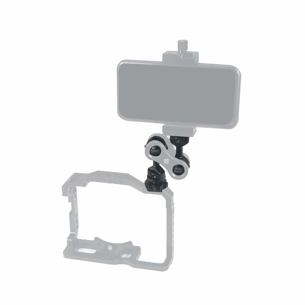 Regulowana głowica kulowa CNC 1-calowy adapter do podwodnych kamer akcji wodoodporna obudowa wideo lampa błyskowa (typ B)