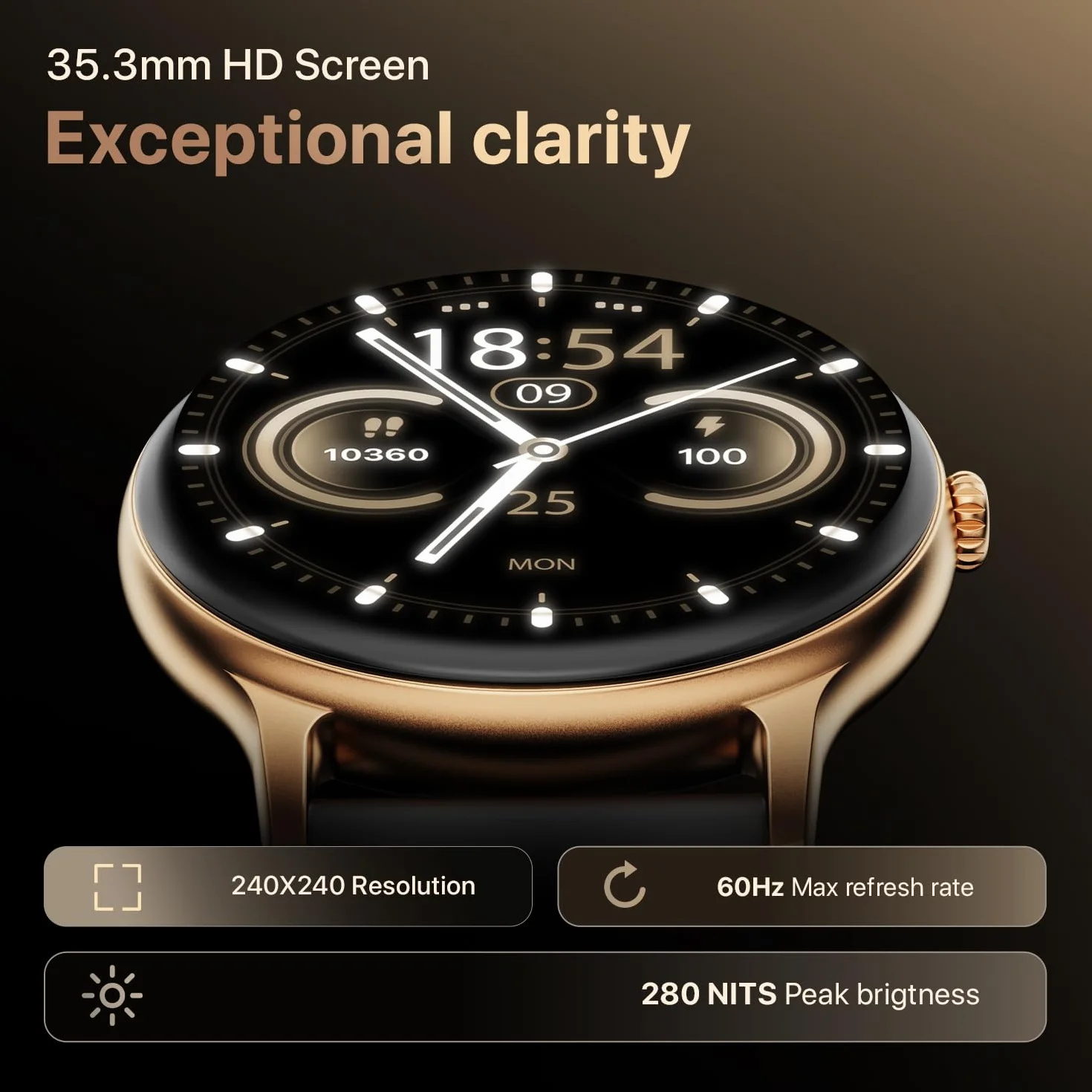 Fire-Boltt Phoenix Pro Smart Watch 3.5 cm wyświetlacz HD, połączenia Bluetooth, asystent głosowy AI, 120 trybów sportowych, wodoodporność IP67, monitor SpO2, inteligentny zegarek dla mężczyzn i kobiet