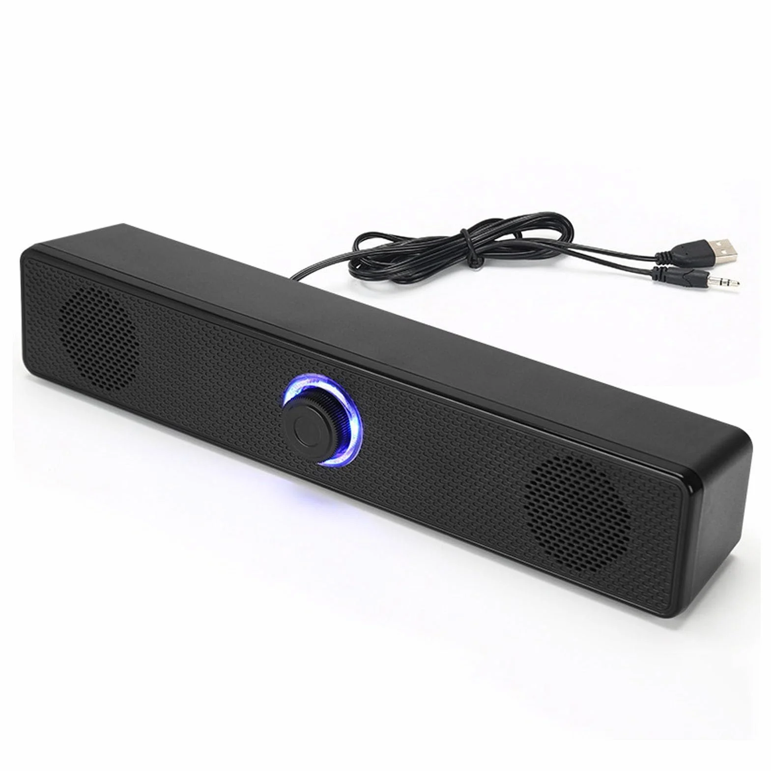 Yosoo Health Gear Głośniki Komputerowe na Komputer Stacjonarny, Stereo Dźwiękowy Zasilany USB Wired HiFi Clear Sound Volume Knob Mini Głośniki na PC Laptop Tablet