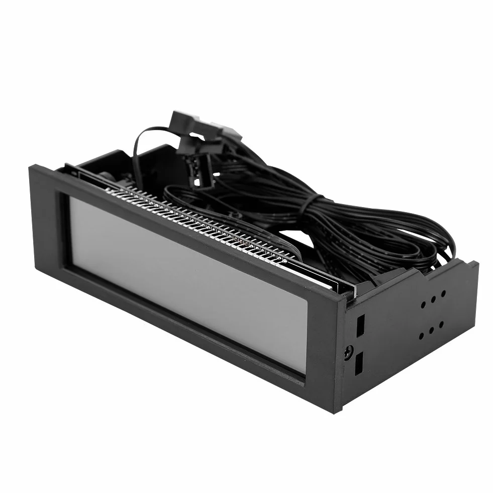 Kontroler Wentylatora 5.25 Sterowanie Prędkością Wentylatora PC 5-kontroler Prędkości Wentylatorów Czujnik Temperatury Procesora z Dużym Wyświetlaczem LCD do Chłodzenia Komputera – Tryby