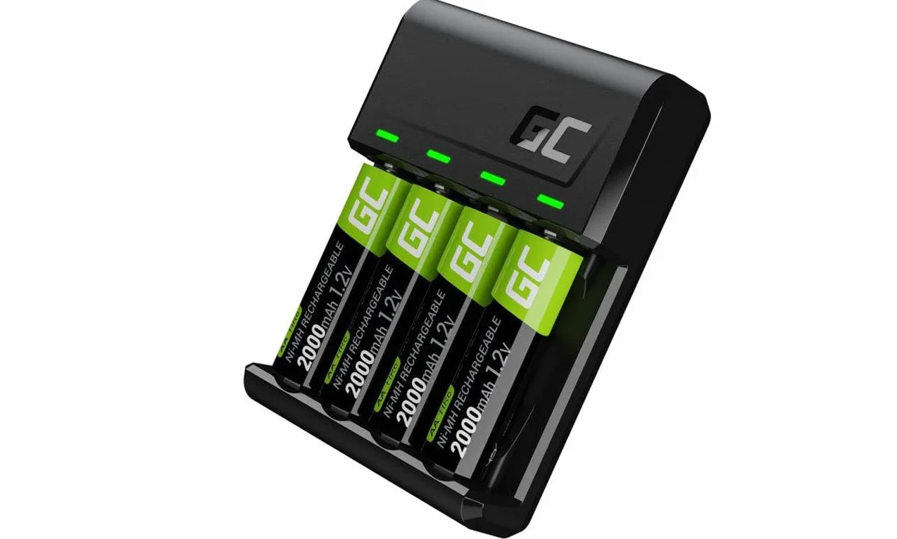 Ładowarka Green Cell GC VITALCHARGER + 4X Baterie AA 2000MAH NI-MH