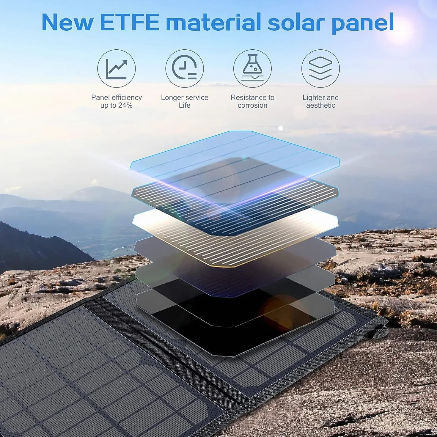 Bogseth Panel słoneczny 30 W, składany, 2 porty USB, wodoszczelna, przenośna ładowarka solarna do telefonów komórkowych, PD18 W QC3.0 USB C panel słoneczny do użytku na zewnątrz, ładowarka kempingowa