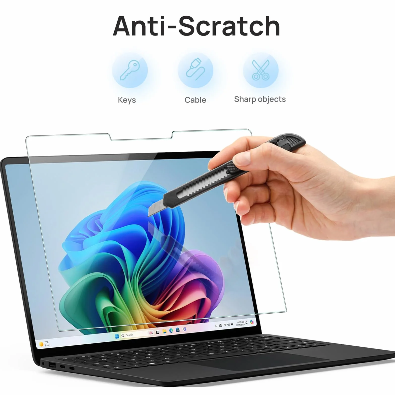 Gerutek [2 sztuki Ochraniacza Ekranu do Microsoft Surface Laptop 7 13,8" (AIPC 2024), 9H, ultra przezroczysty, odporny na zarysowania, bez pęcherzyków, szkło hartowane do laptopa Surface 7 13,8"