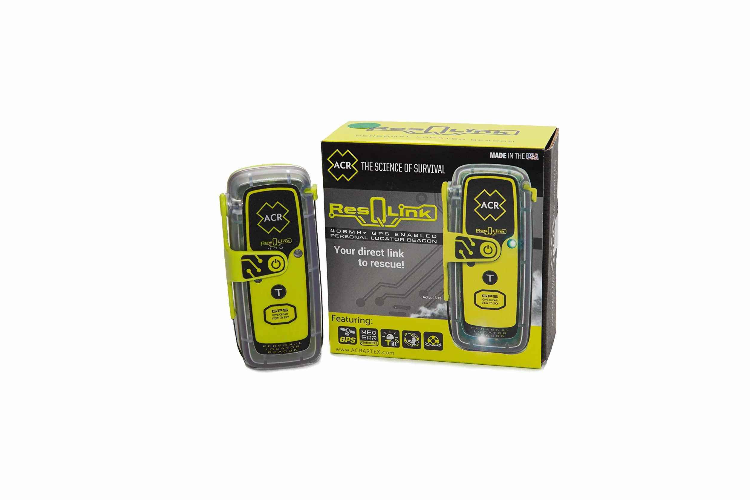 ACR ResQLink 400 - pływający osobisty lokalizator GPS (model: PLB-400) (zaprogramowany dla Wielkiej Brytanii)