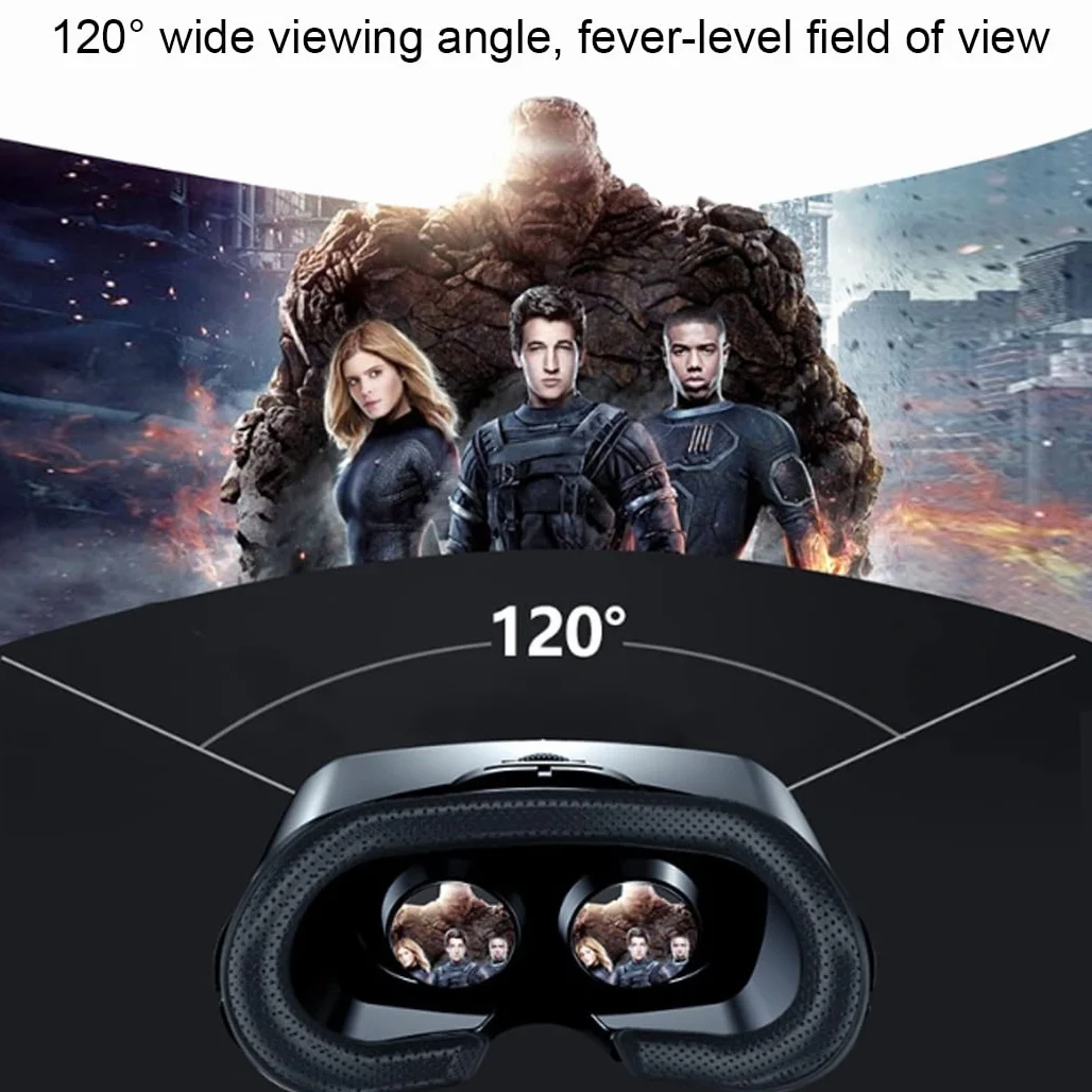 Okulary 3D, Virtual Reality, zestaw słuchawkowy, ochrona oczu, okulary VR do filmów 3D i gier, kontroler Bluetooth do iPhone 13 Pro Max/13 Pro/13/12/11, do Samsung Galaxy S21, Huawei, X. iaomi-Seria nie