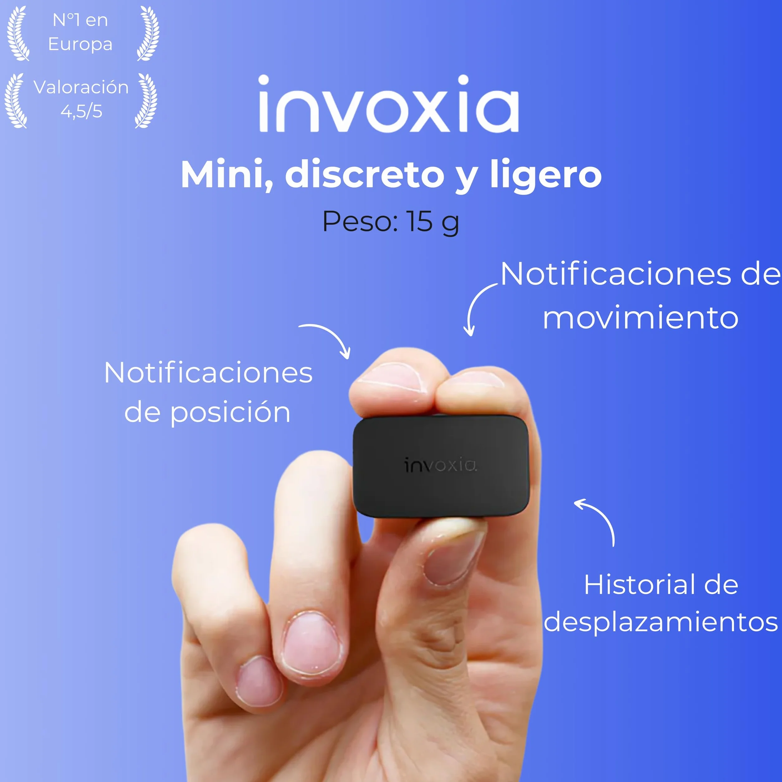 Invoxia Mini Tracker GPS, wodoodporny tracker GPS z alarmami antykradzieżowymi w czasie rzeczywistym, do 3 miesięcy autonomii, 1-letnia subskrypcja w zestawie, mały i lekki, blokada kluczyka do łodzi
