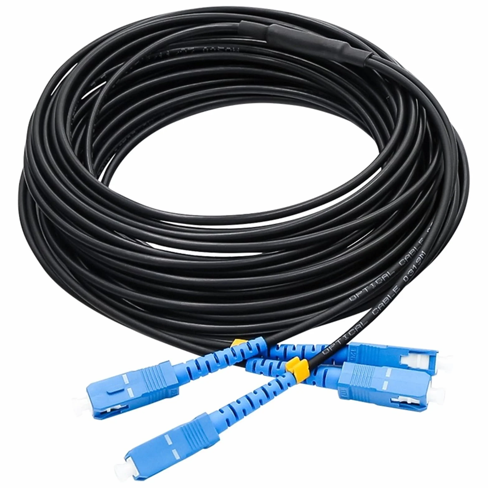 Kabel zewnętrzny światłowodowy, SC-SC/FC/LC jednomodowy 2 rdzenie, Duplex, opancerzony kabel połączeniowy do skakania kabla oplotu, 200 m, 250 m, 300 m (SC-SC 300m)