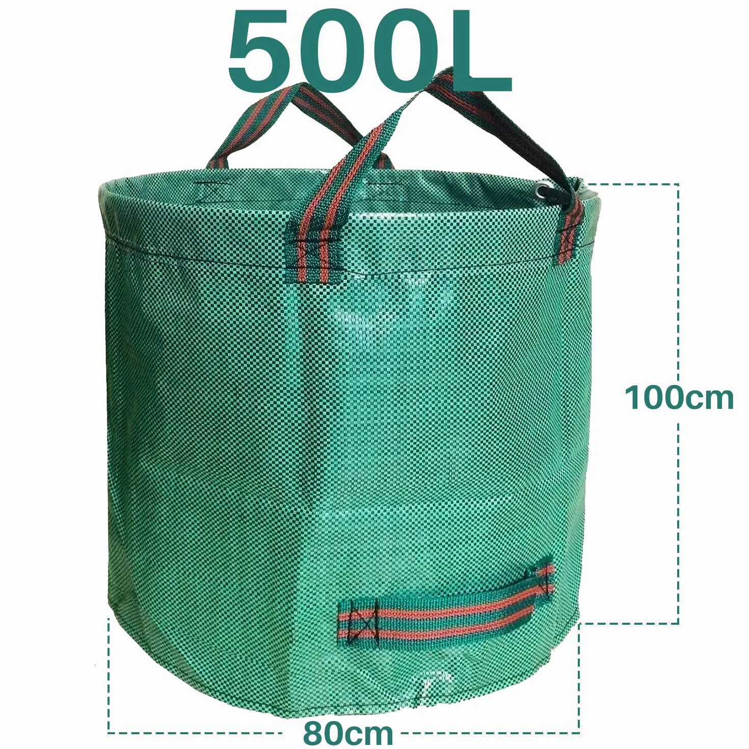 Singwow Worki na odpady ogrodowe 500 l x 2 wytrzymałe wielokrotnego użytku z uchwytami
