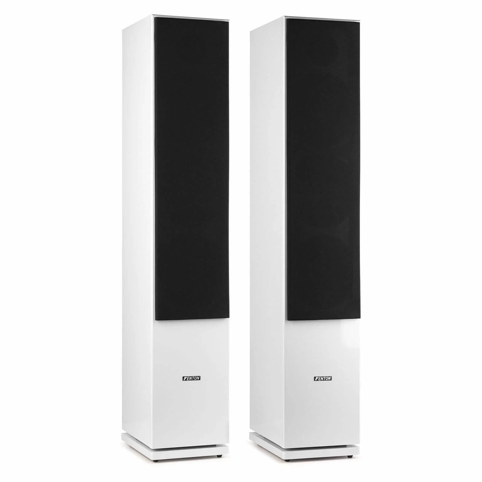 Fenton SHF80W Hifi Speakers 500W - Stylowy 3-drożny zestaw głośników High-End - 3 Woofery + Głośniki wysokotonowe - muzyka, filmy i gry - biały