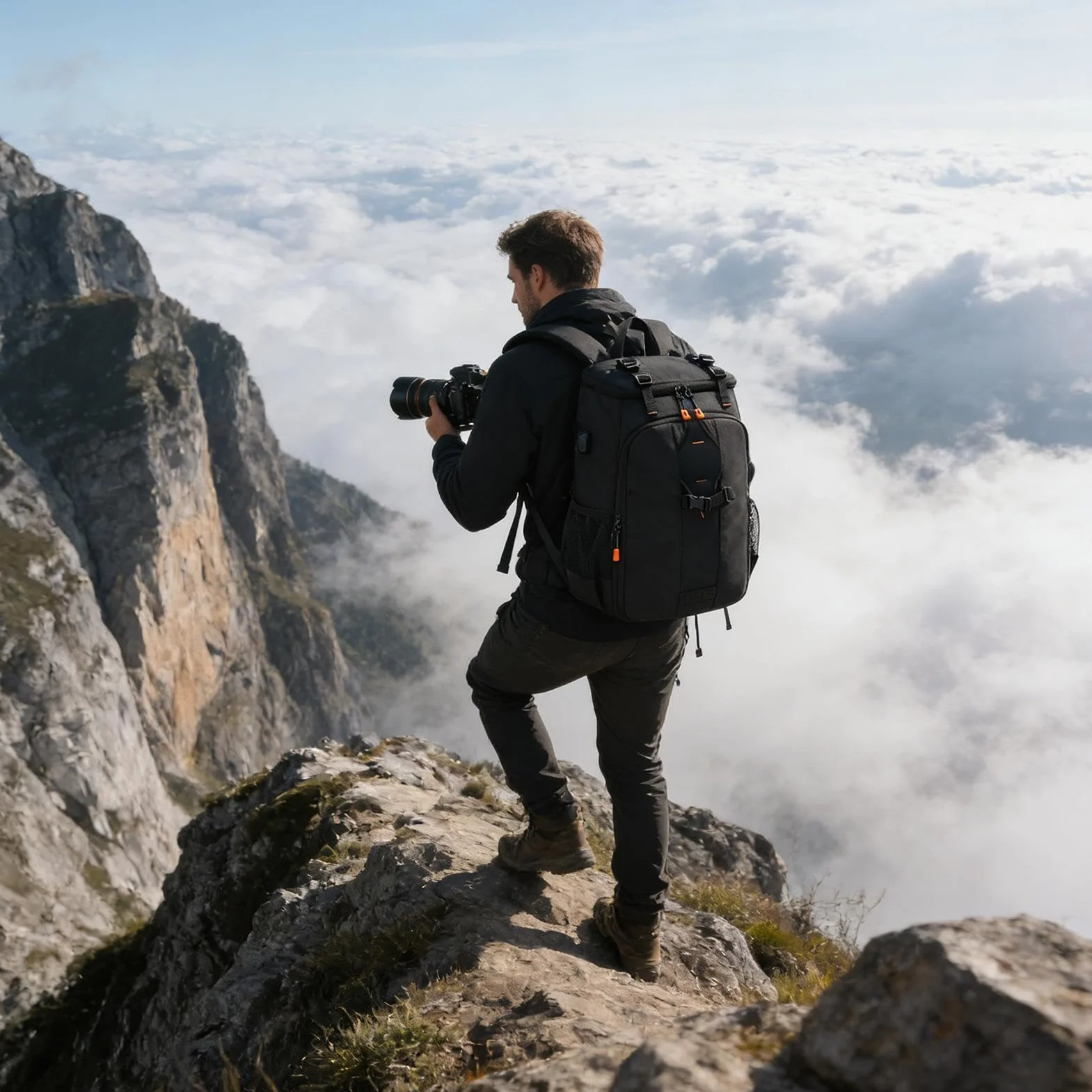 Torba na Aparat dla Fotografów Wielofunkcyjny Plecak z Przegrodą na Laptop | Etui na Aparat Cyfrowy Dla mężczyzn i kobiet – podróże, outdoor, wędrówki, fotografowie, praca, szkoła