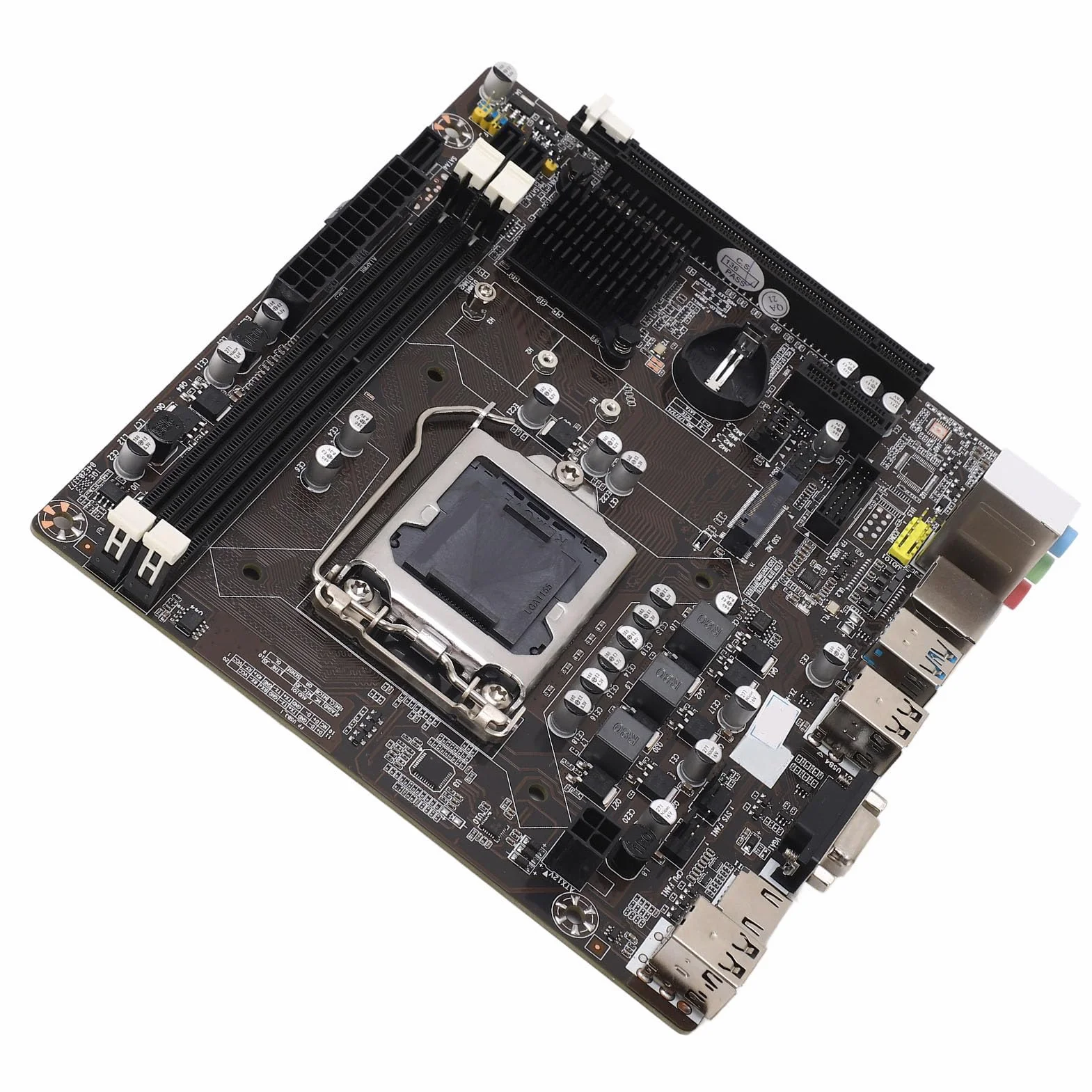 Komputerowa Płyta Główna B75M, Gamingowa Płyta Główna Micro ATX dla Corei7, I5, I3, LGA1155, SATA3.0x1, SATA2.0x3, PCI E8Xx1, Karta Sieciowa 100M, DDR3x2, VGA, HDMI, PCI E1Xx1
