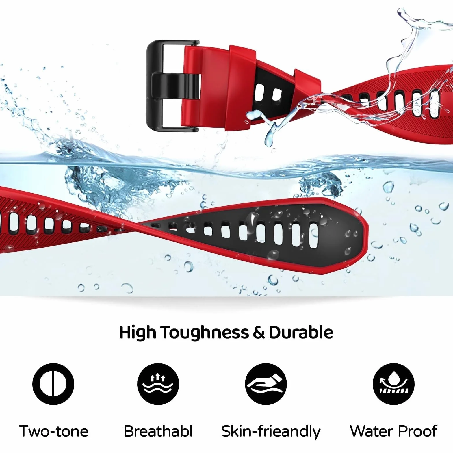 Pasek do zegarka Garmin Forerunner 965, Forerunner 955, Forerunner 945, Forerunner 935, miękki silikon, 22 mm, paski zastępcze