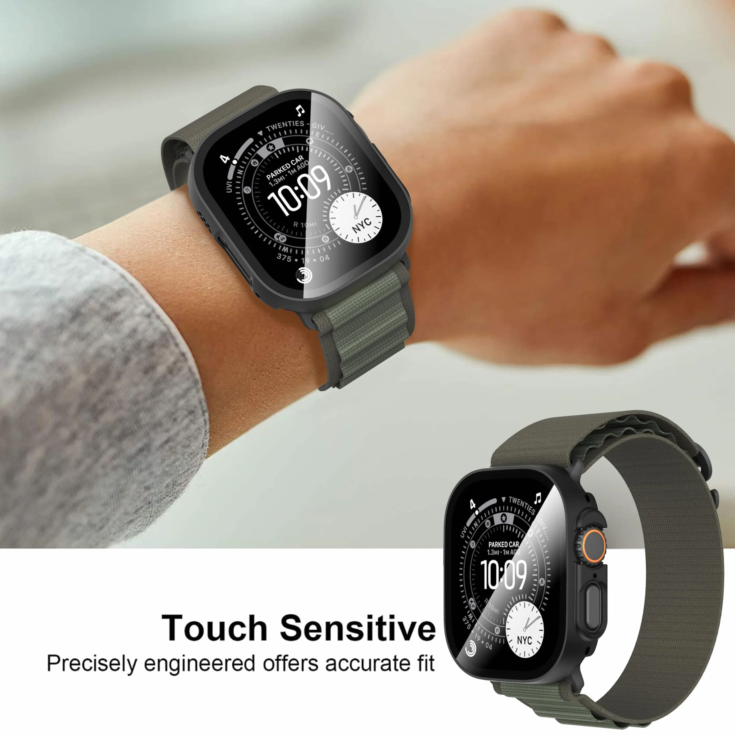 Diruite 2-Pack do Apple Watch Ultra 3/2/1 49mm Etui Ochronny, Twardy PC All-Round Screen Protector Ultra Cienki Futera? Case do iWatch Ultra/Ultra 2 49mm Panzerfolie Ochronny