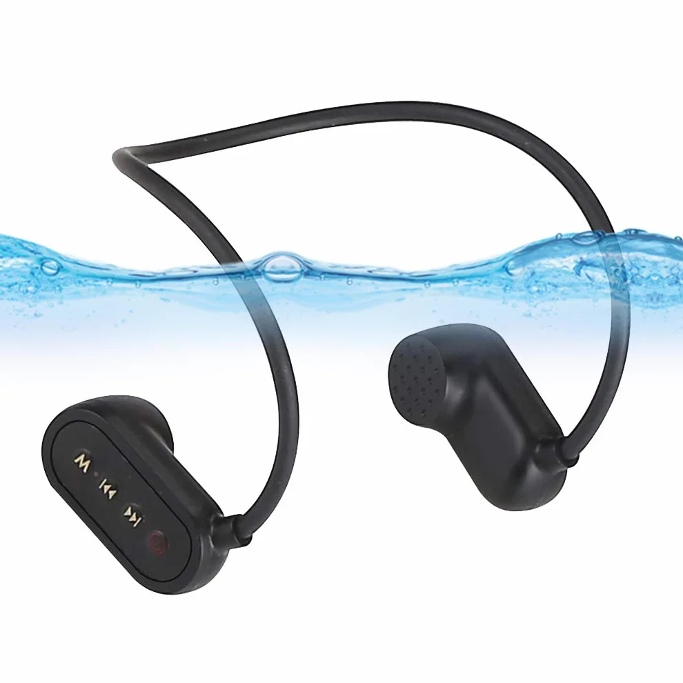 IPX8 wodoodporne słuchawki Bluetooth 5.0, do pływania, z pamięcią 32G, przewodnictwo kostne, bezprzewodowy zestaw słuchawkowy MP3, odtwarzacz muzyczny, słuchawki sportowe, wbudowany mikrofon, 32 GB