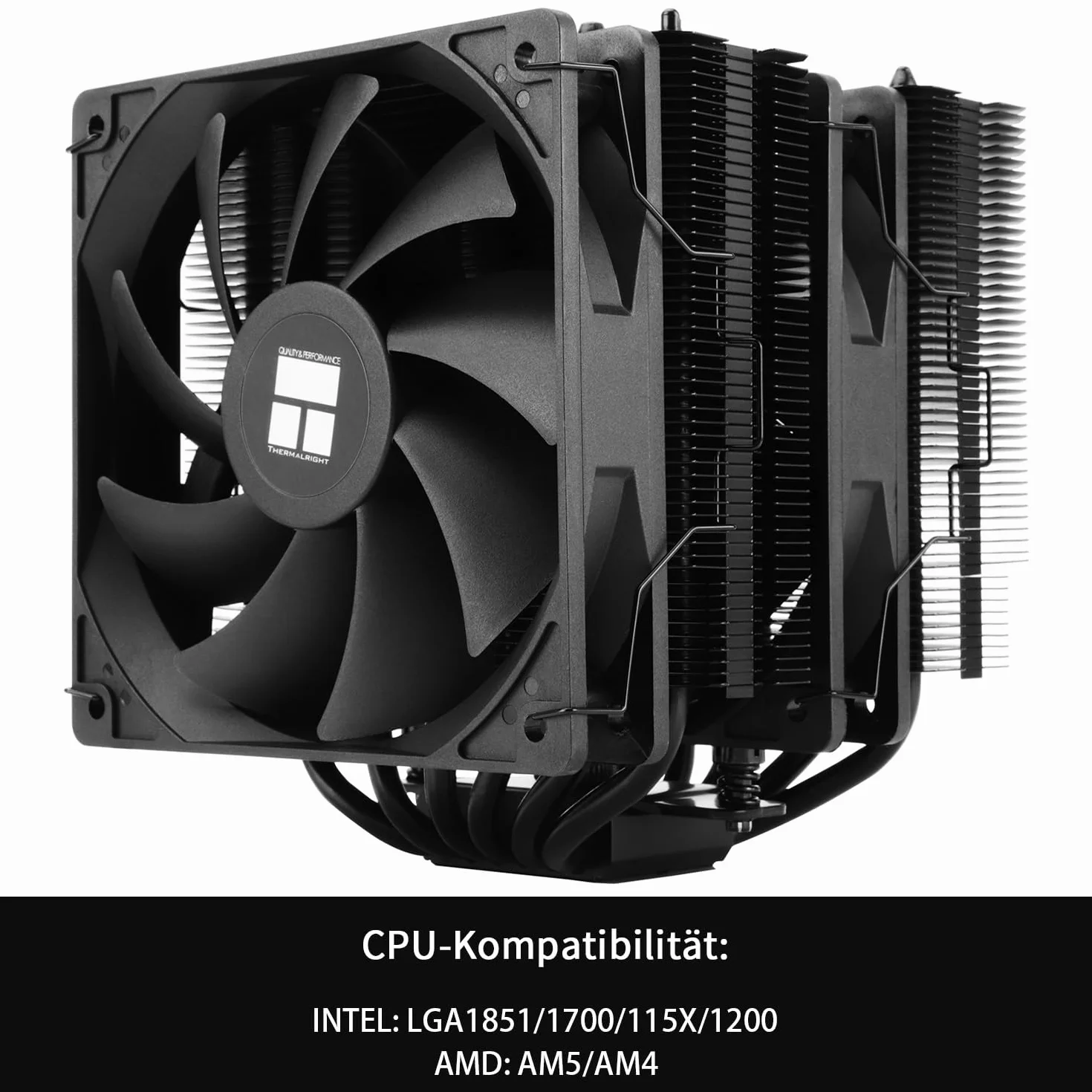 Thermalright Peerless Assassin 120 SE Black procesor Cooler (6 rurek grzewczych AGHP, dwa wentylatory PWM 120 mm, prędkość 1550 obr./min, do AM4/AM5 i Intel 1700/1851/115X/1200)