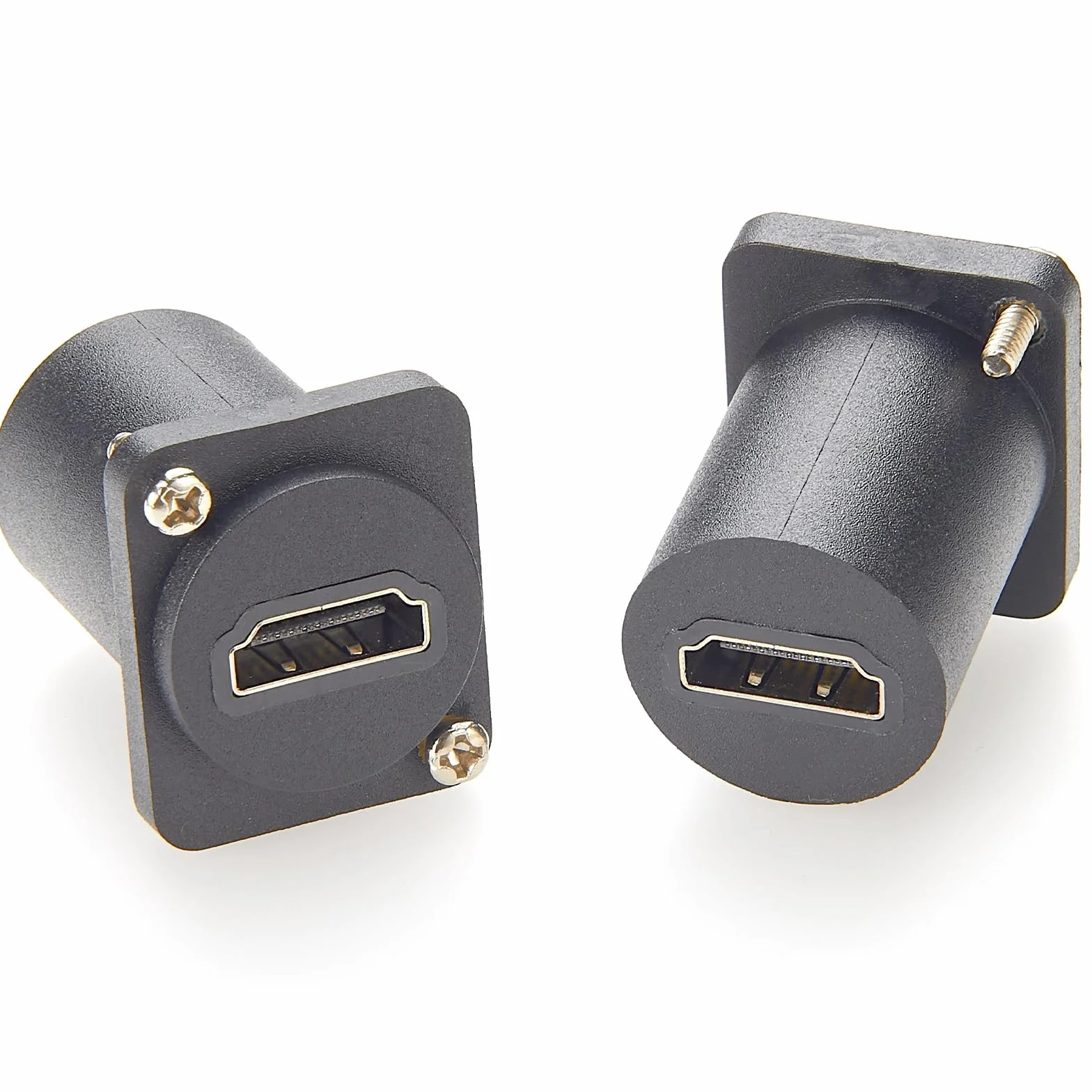 Adapter do montażu paneli HDMI, gniazdo typu D, 4K @ 60 Hz, gniazdo typu D na gniazdo, 4K @ 60 Hz, szybkie HDMI 1.4, stałe złącze gwintowane, 5 sztuk