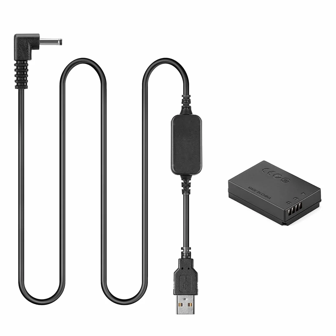 DR-E12 LP-E12 Dummy Bateria + Kabel USB 5V-8.4V ACK-E12 Sterownik do Canon EOS M EOS M2 M10 M50 M100 M200