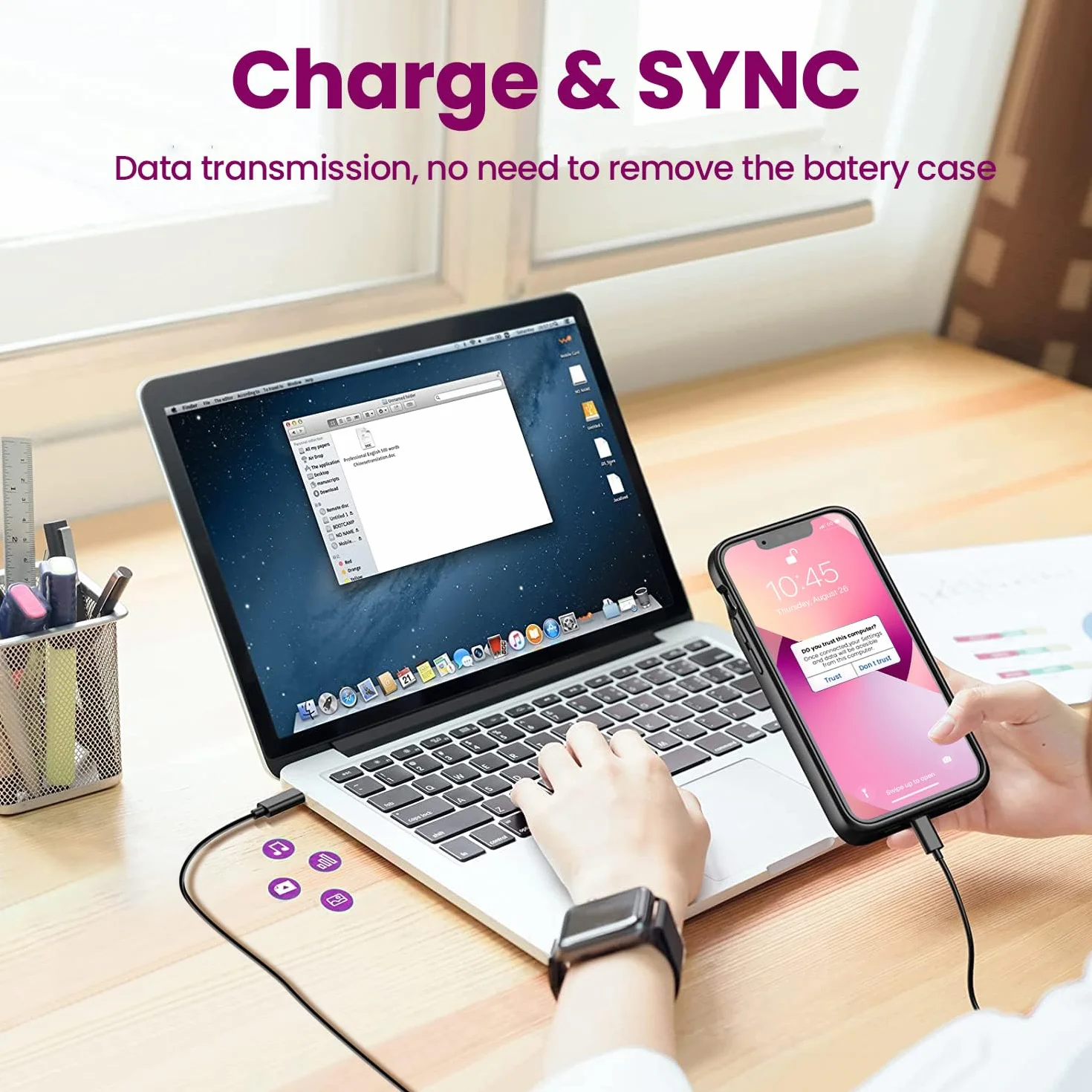 NEWDERY Etui na baterie do iPhone'a 12 Mini i iPhone'a 13 Mini, 4700 mAh, wąskie, przenośne etui ochronne do ładowania, przedłużone etui ładowarki do iPhone'a 12 Mini i iPhone'a 13 Mini (5,4 cala)