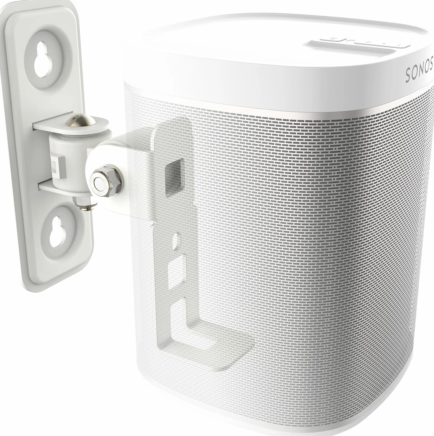 RICOO Uchwyt Ścienny do Głośnika, Kompatybilny z SONOS Play:1™, Uchwyt LH431-W Wychylny, Pochylny, HiFi Audio Boxing, Zawieszenie, Głośnik Ścienny