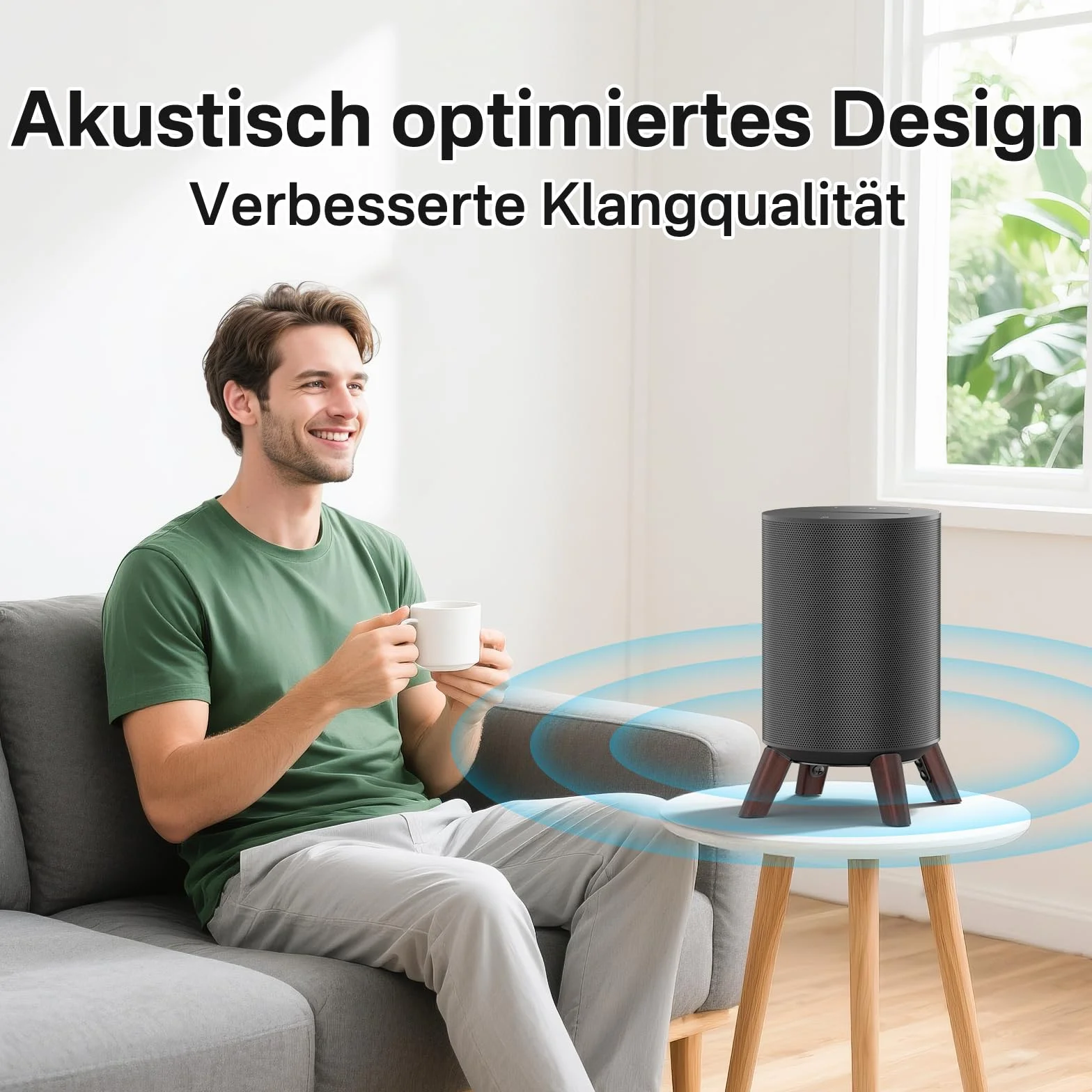 Drewniany stojak na biurko do Sonos Era 100 i Sonos Era 100 SL stojak, statyw na głośniki biurkowe ze stabilną podstawą do Sonos Era 100 stojaków, 2 sztuki w opakowaniu